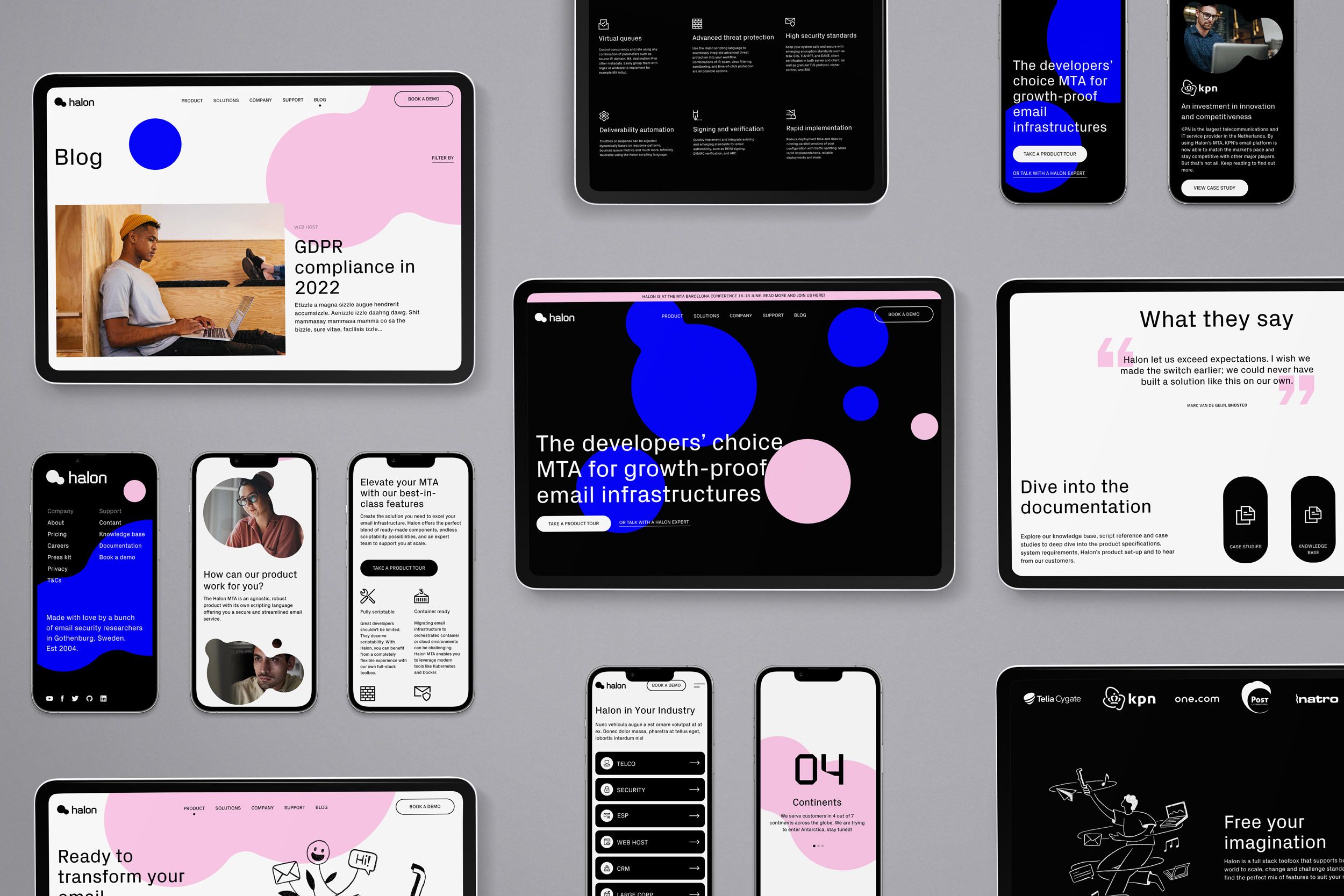 Halon varumärkesidentitet mockups