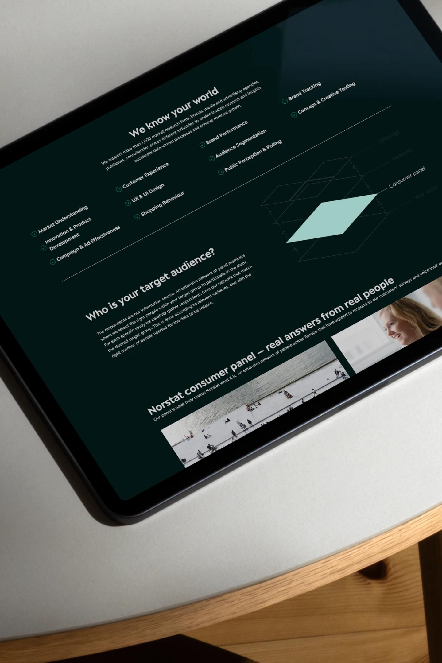 Norstat tablet mockup