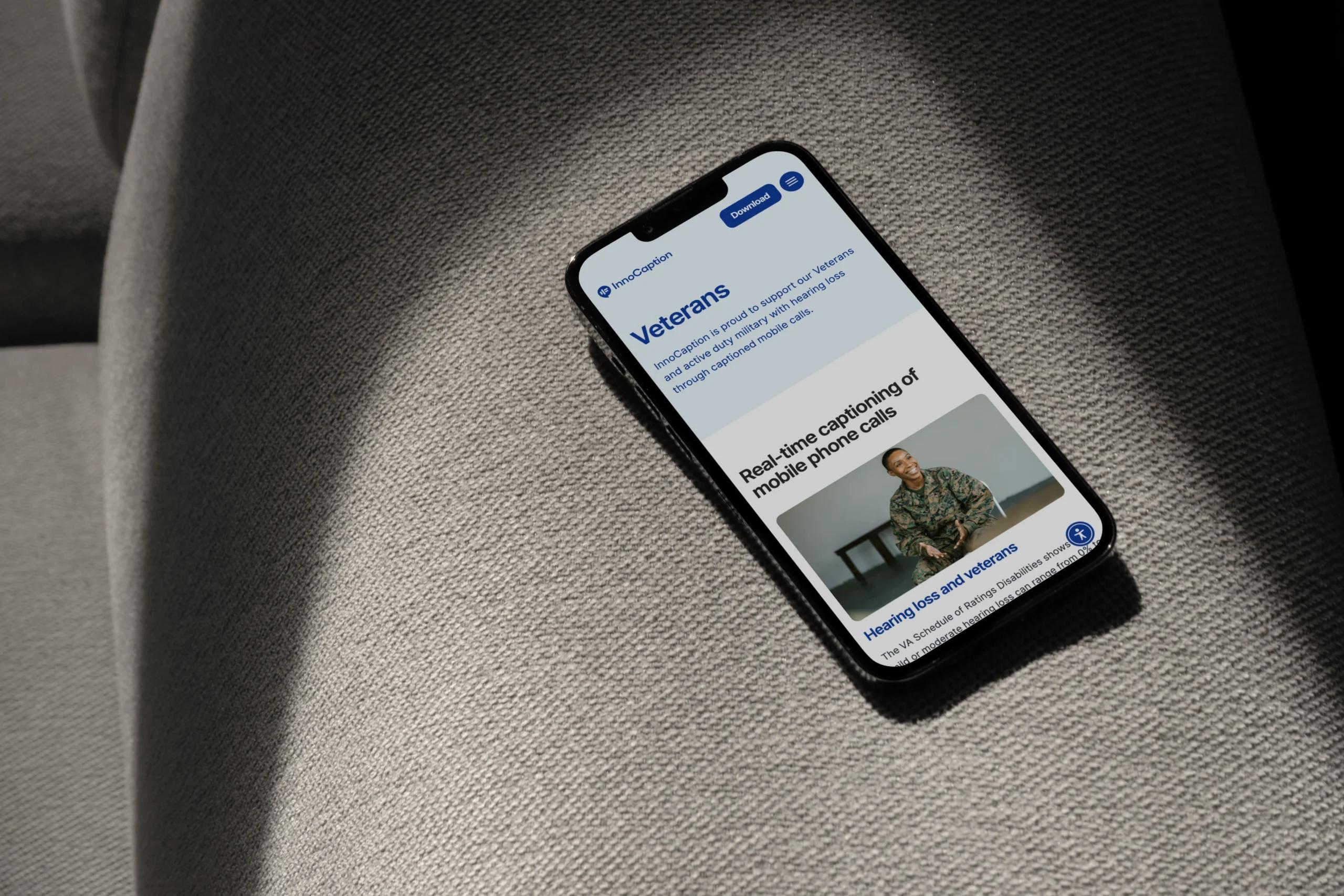 InnoCaption mobile veterans page