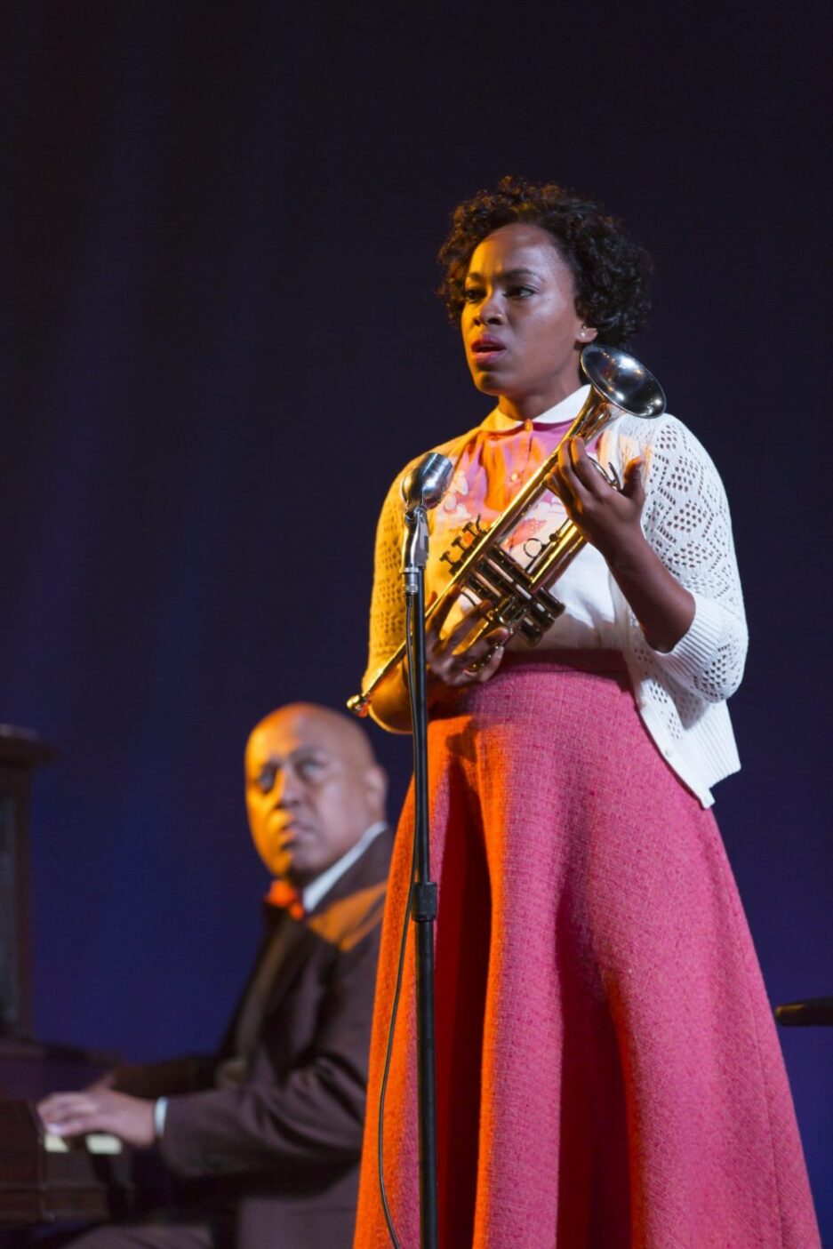 Pictured (L to R): Keith Randolph Smith (Corn) and Kristolyn Lloyd (Pumpkin). Photograph T .Charles Erickson.