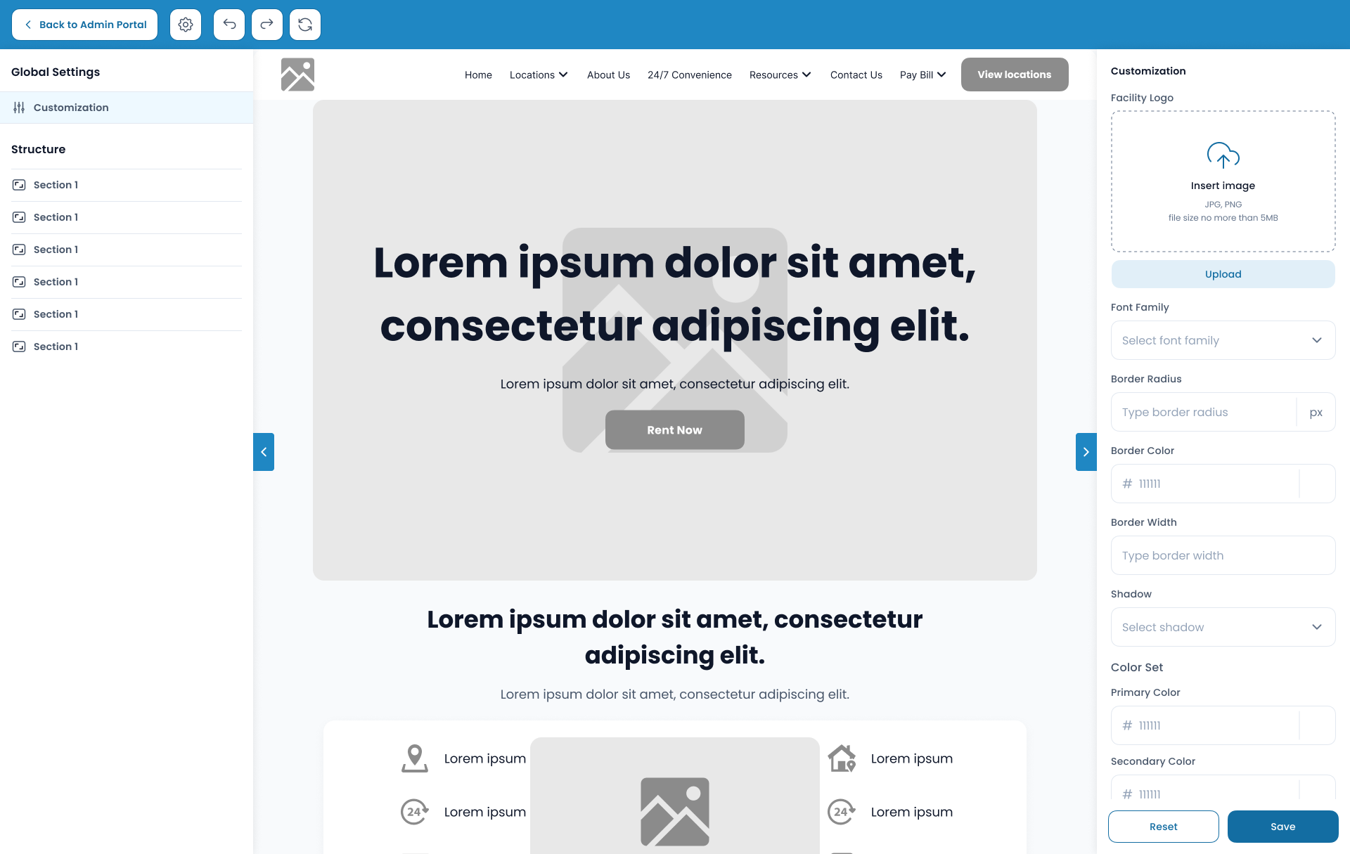 Customize Website