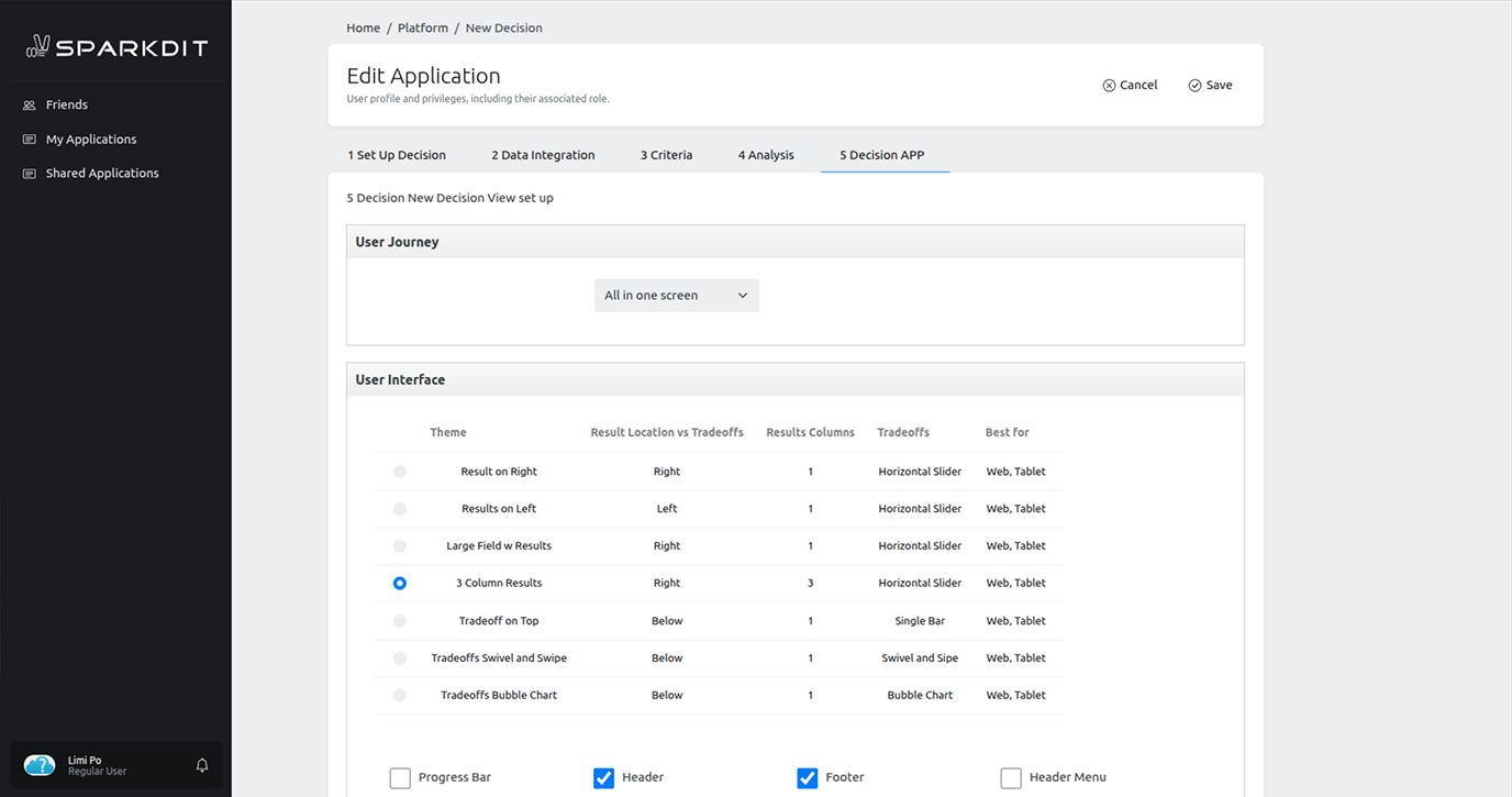 Sparkdit Decision APP UI Customization