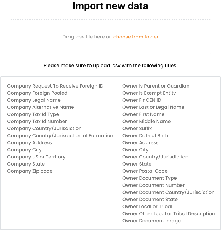 CSV Import