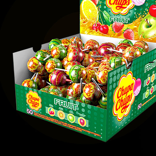 Buntes 3D-POS-Display für Chupa Chups Fruit