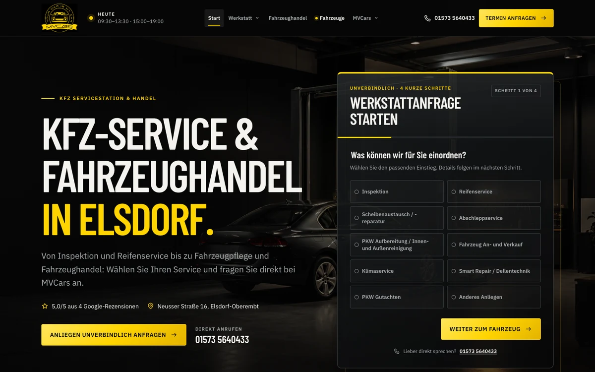 MVCars Elsdorf – Web · Headless CMS