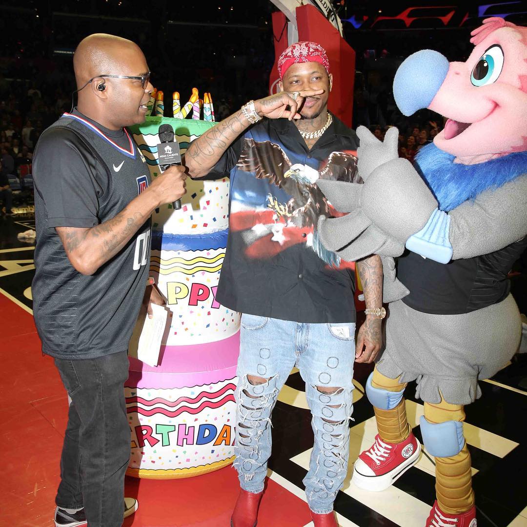 YG Lights Up Clippers vs. OKC Game as Host & Performer media 3