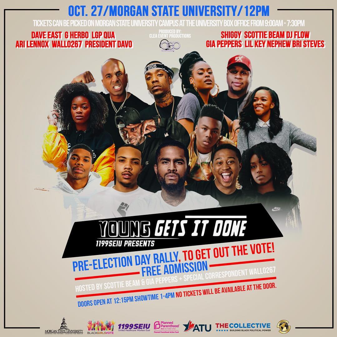 Dave East Leads 'Get Out The Vote' Rally at Morgan State University media 2