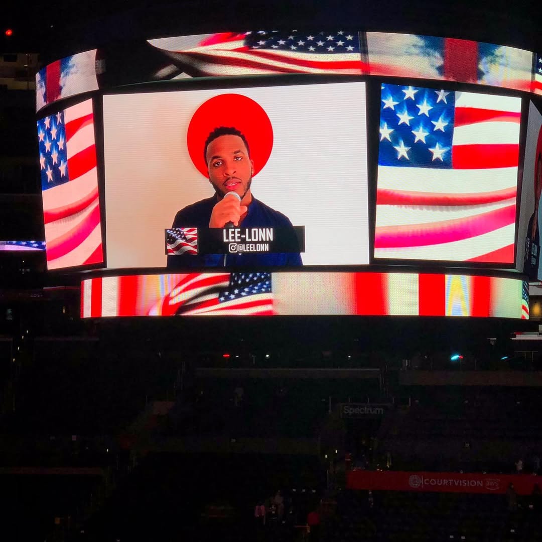 Leelonn Performs National Anthem at LA Clippers Game, Live in Fanzone media 4