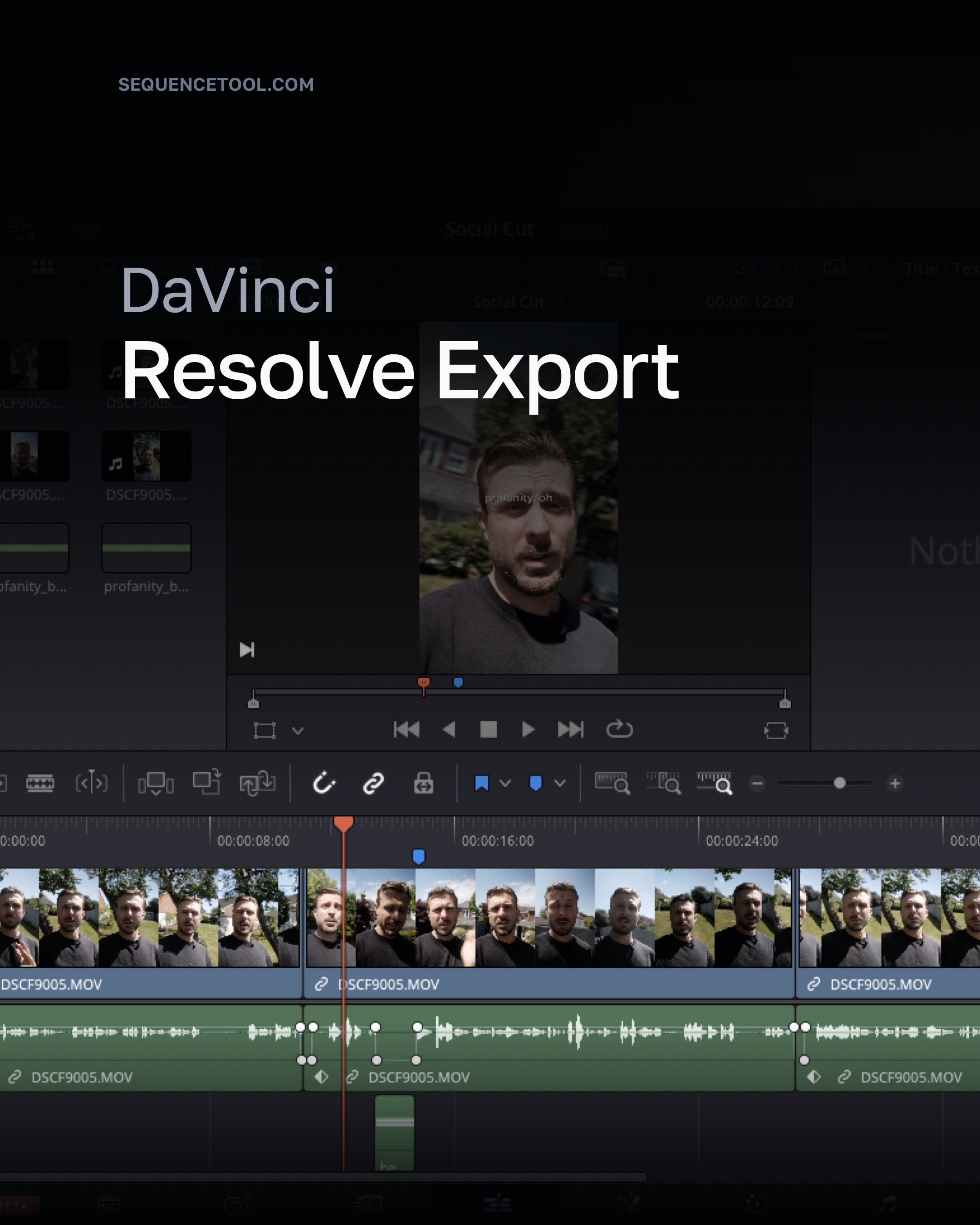 Move your Sequence edit into DaVinci Resolve. Sequence builds the project timeline, and keeps the rough cut moving in…
