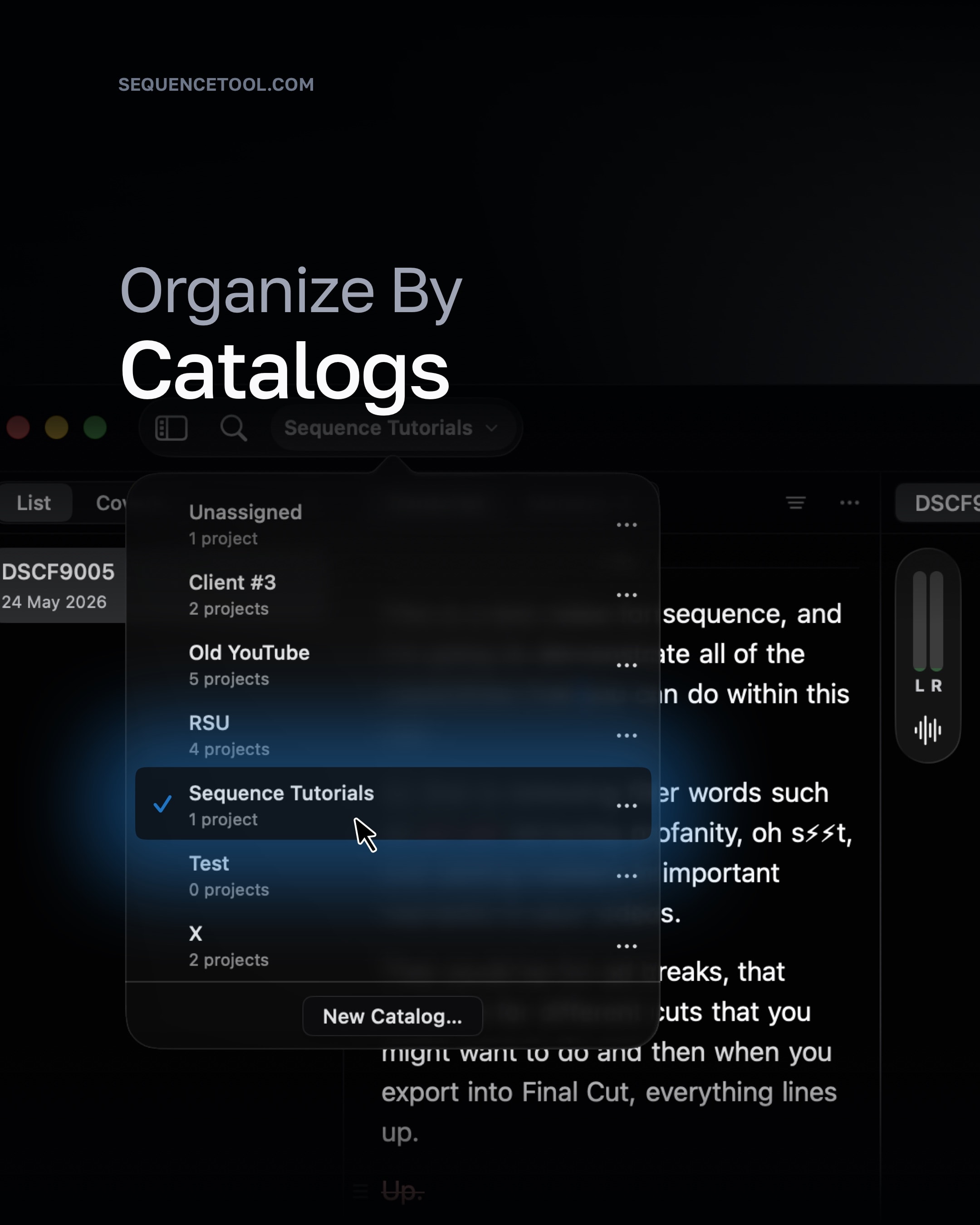 Catalog by clients, channels, years, campaigns, or whatever structure makes sense to you.
