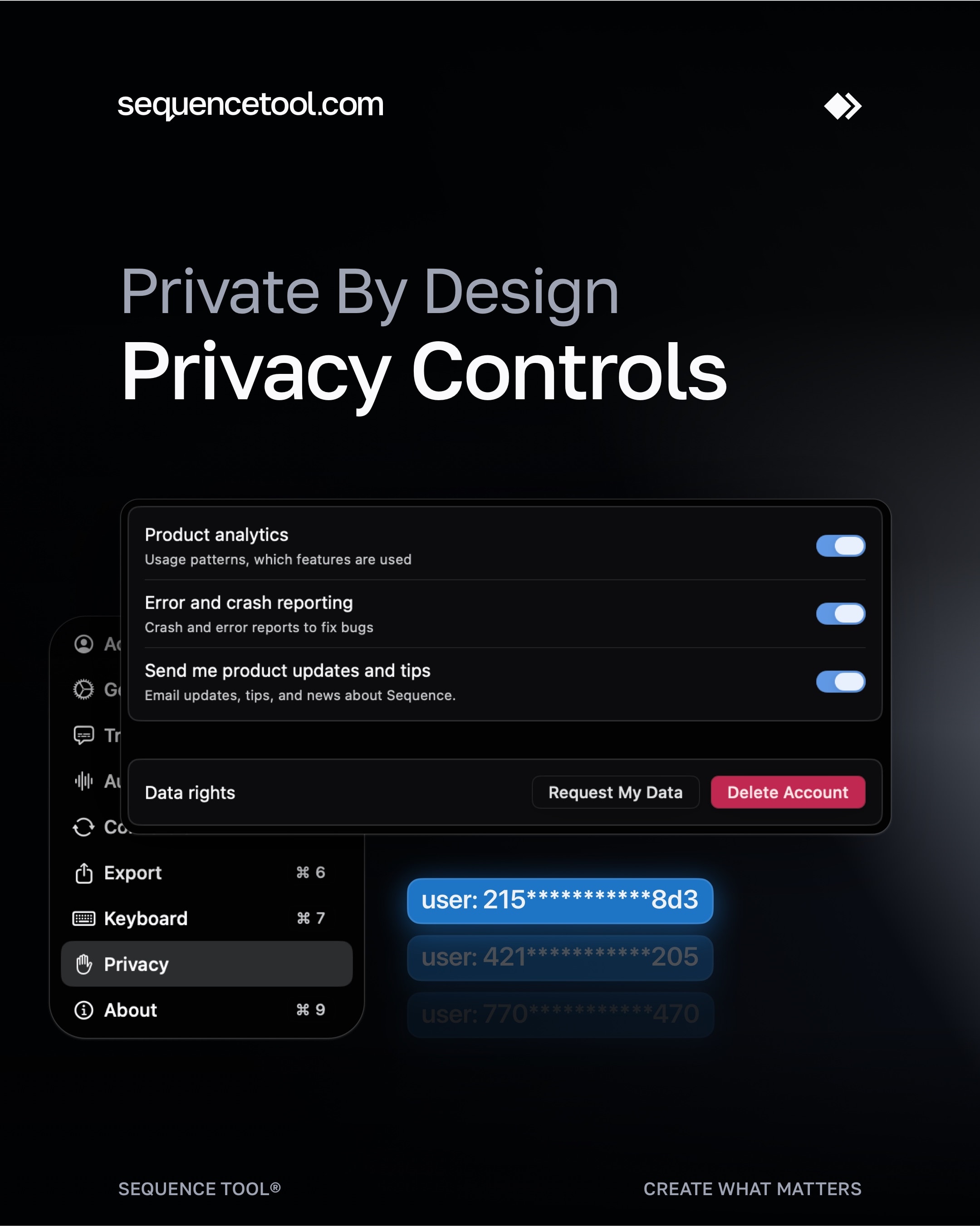 When you opt-in to error reporting or product analytics, it's completely anonymous.