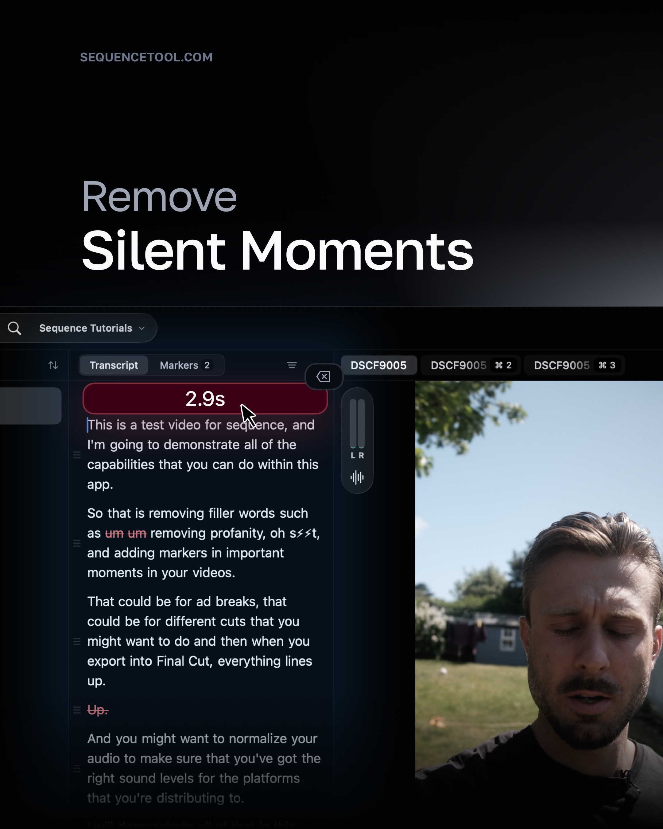 Clean up your projects in one click - set the threshold and hear the silence vanish.