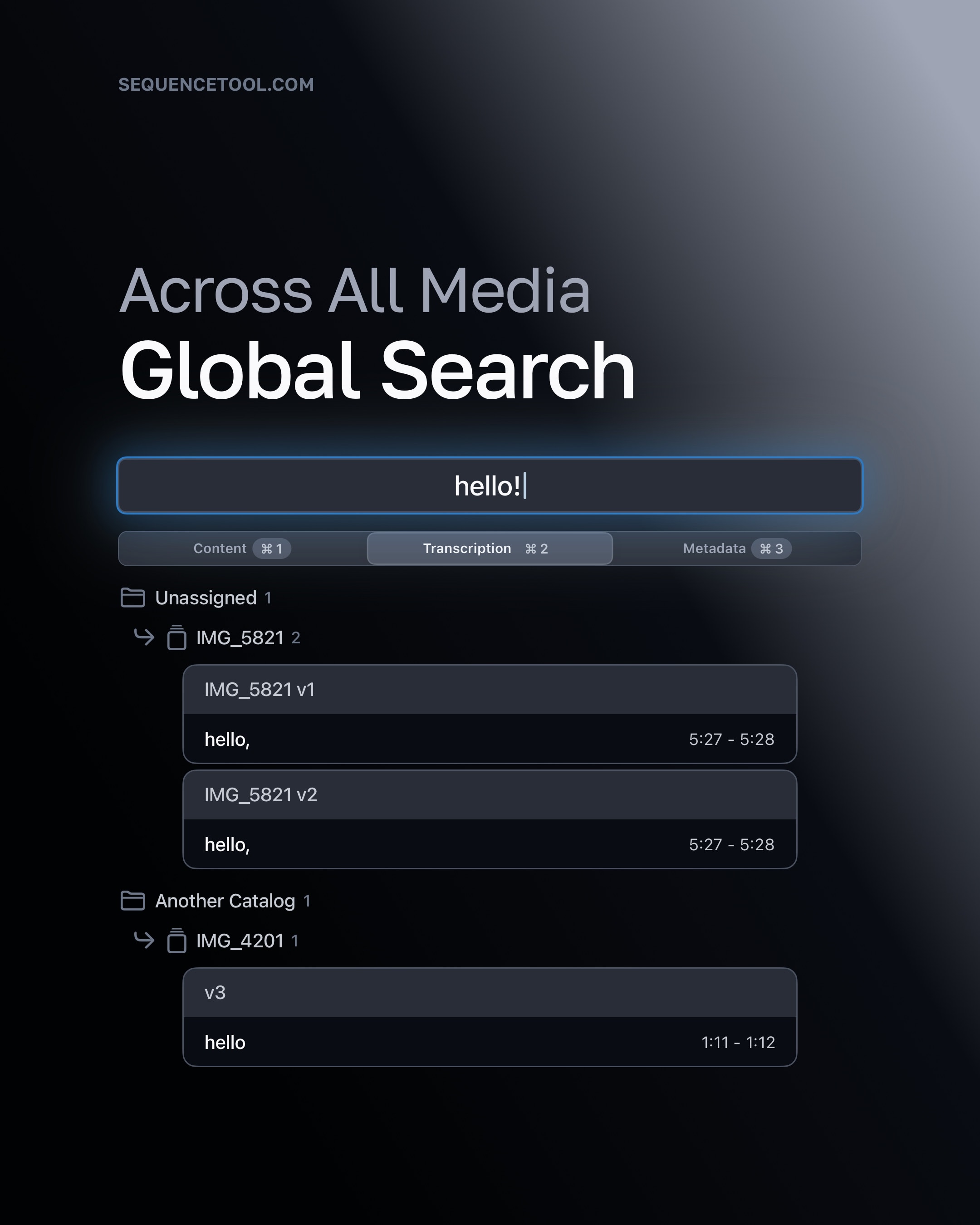 A topic is trending. You know you've covered it before, somewhere in your archive.

Global Search finds the exact mom…