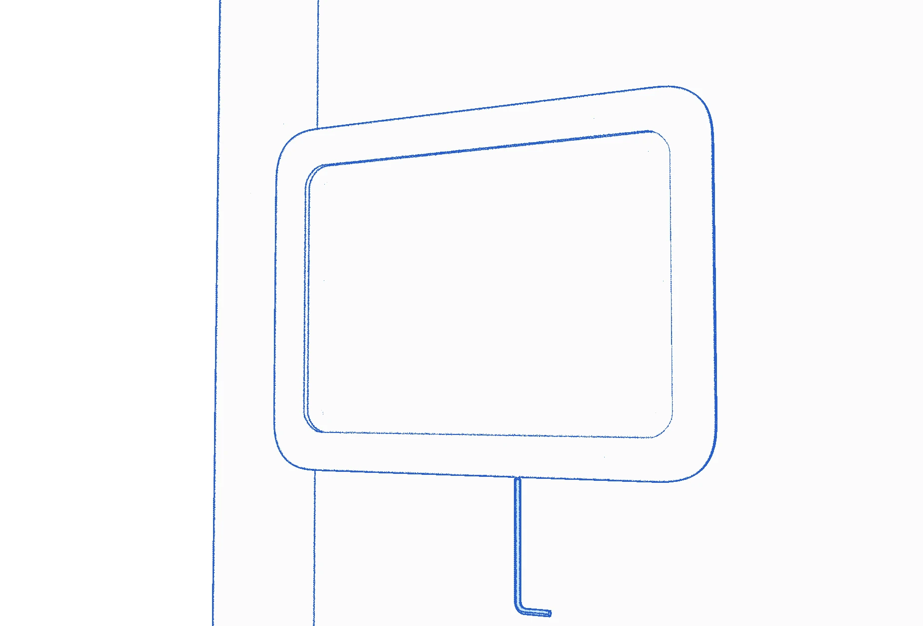 Front view of the mounted enclosure with a ball-end hex key reaching a set screw from below.
