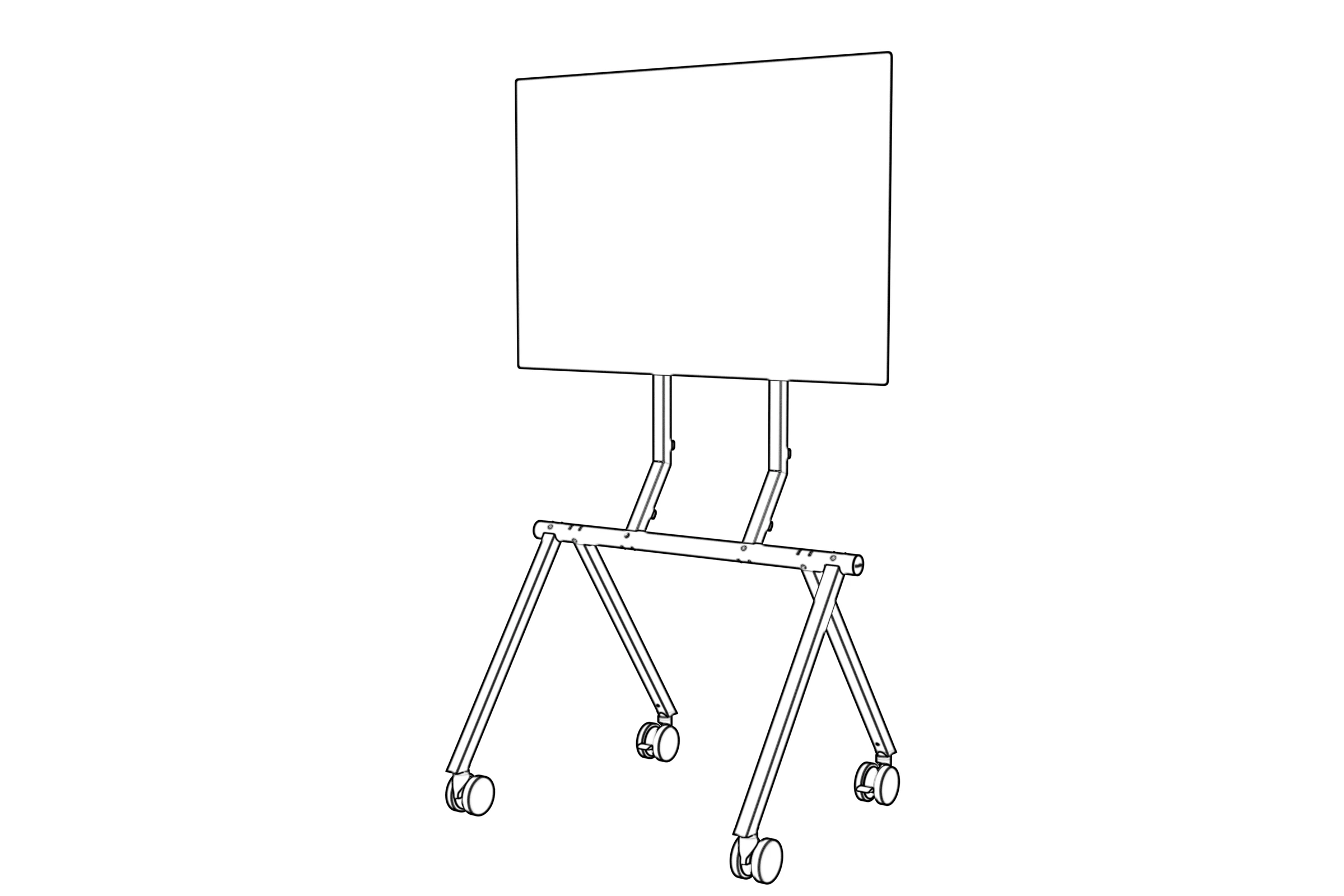 Front view of the completed Surface Hub stand.