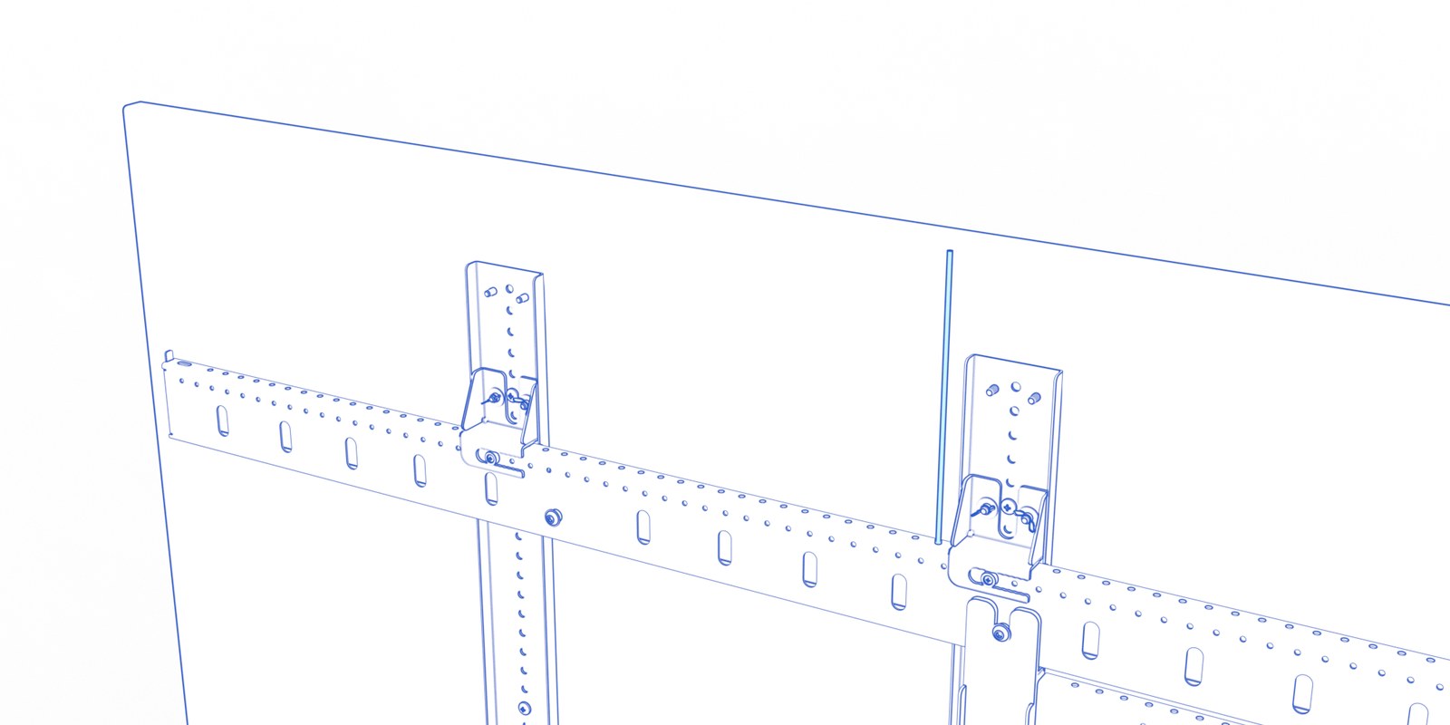 Rear animation showing the rod positioned behind the hook to restrict backward movement.