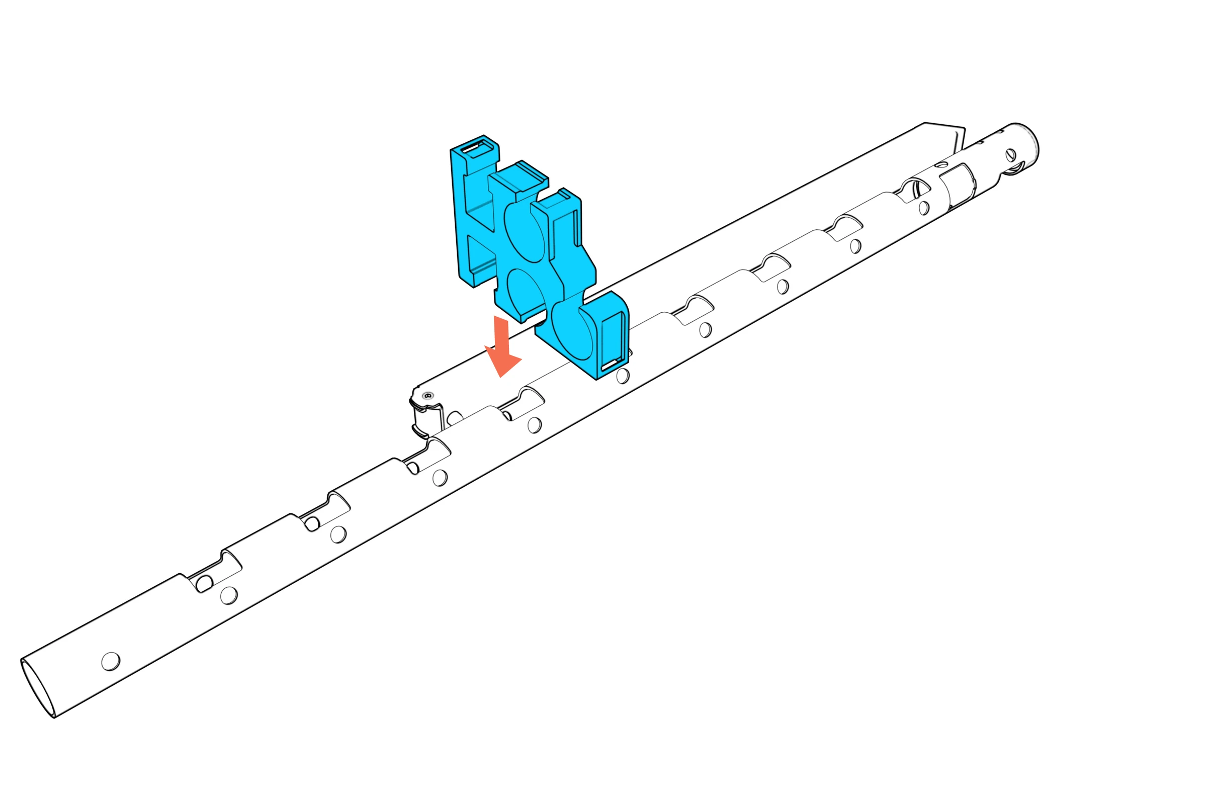 First storage ring aligned with a detached leg and beam.