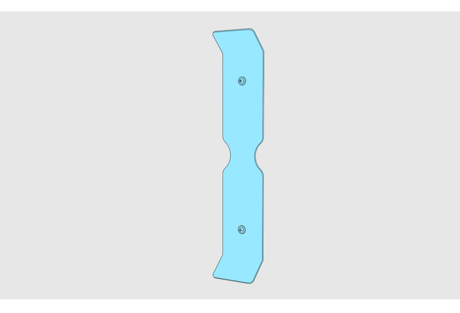 Wall bracket fastened to the wall.