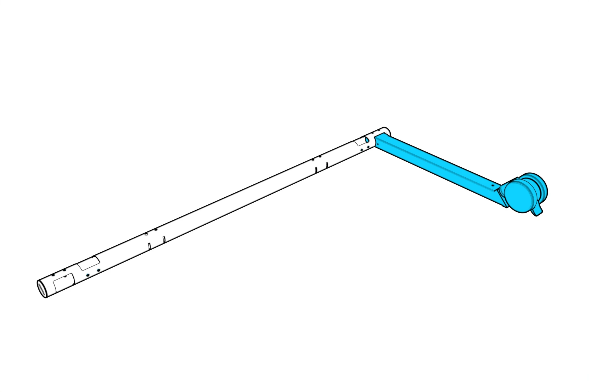First leg installed in the beam.
