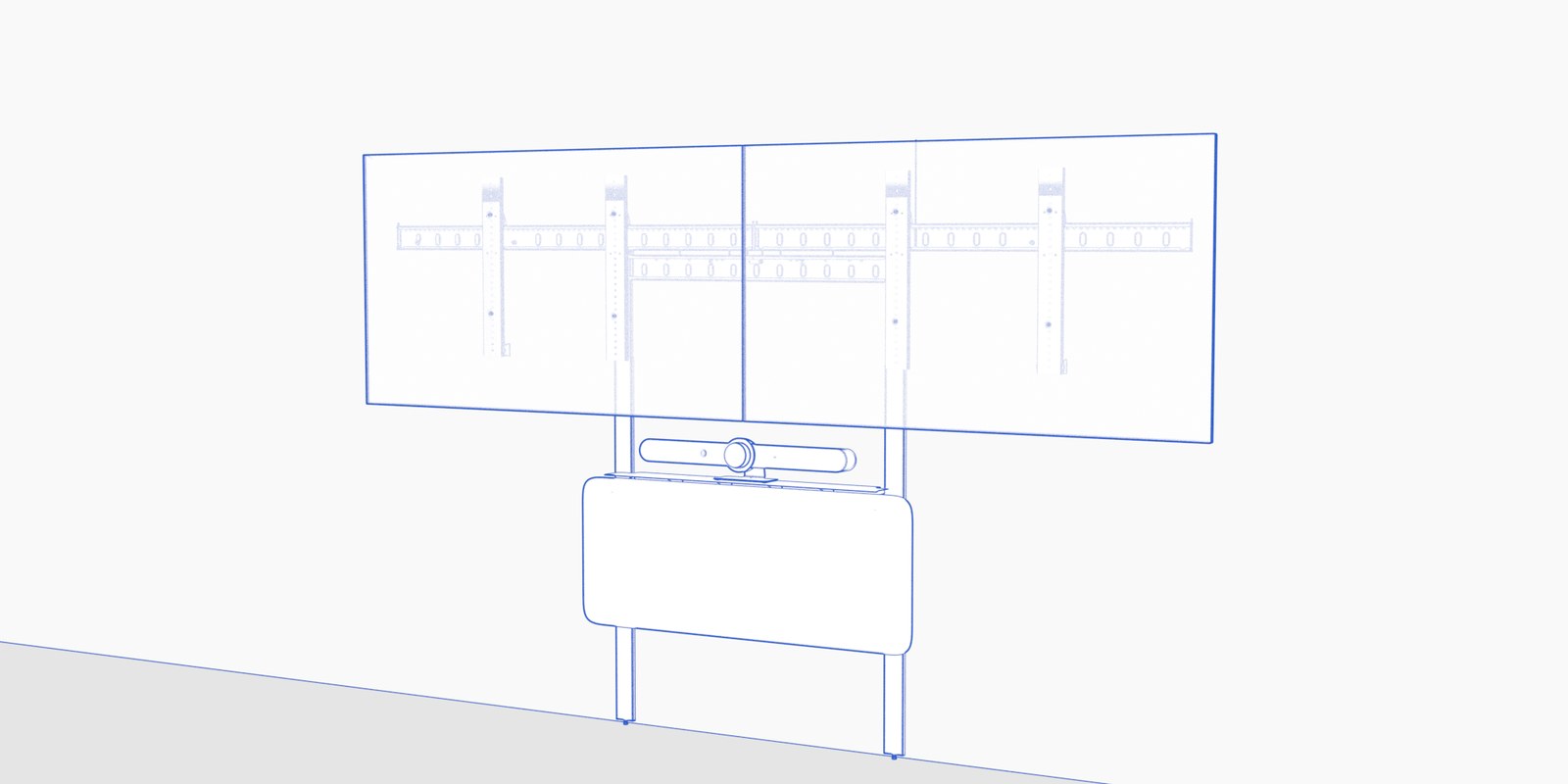 Animation showing a wood anti-removal rod lowered behind a display hook.