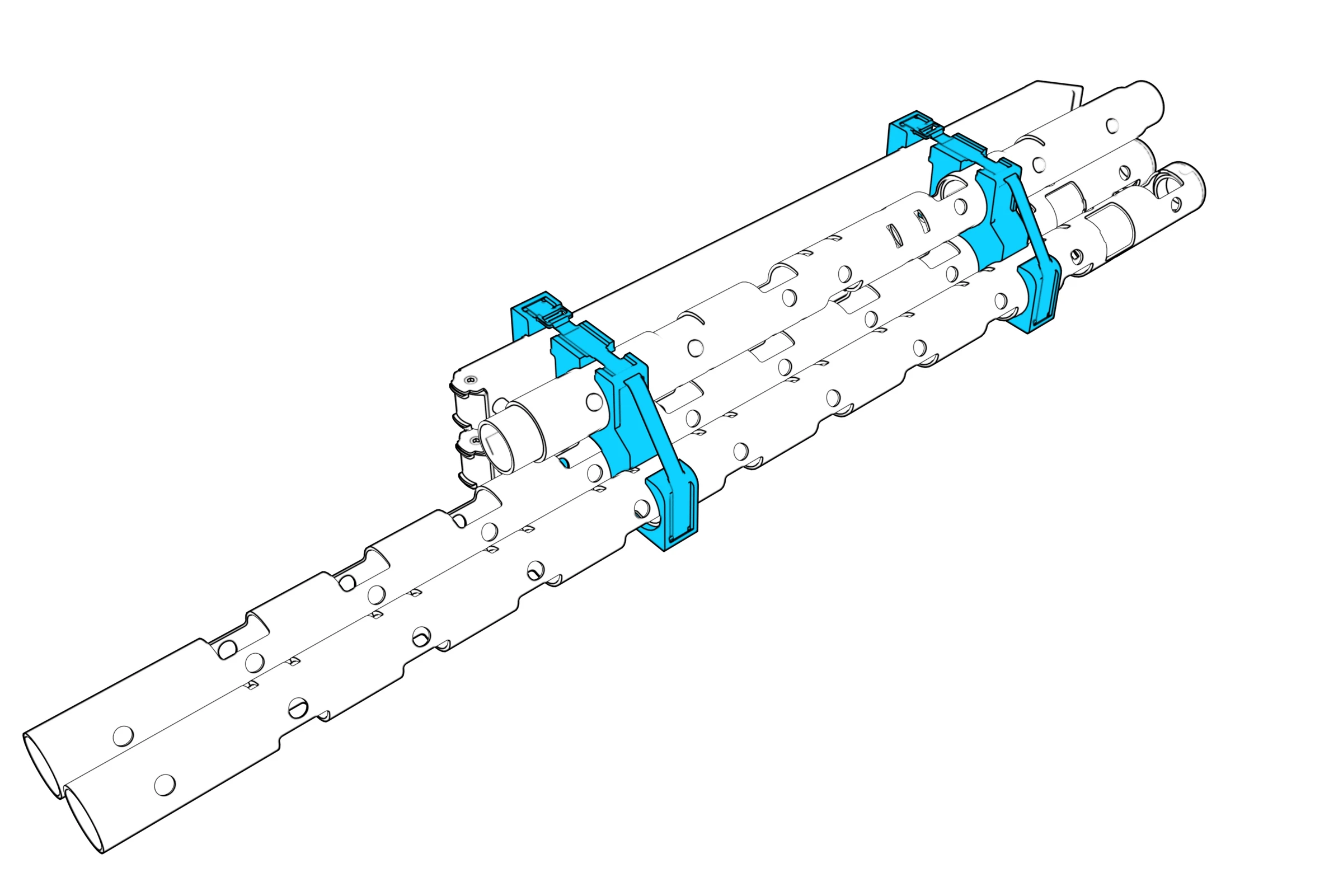Straps tightened around the second bundle.