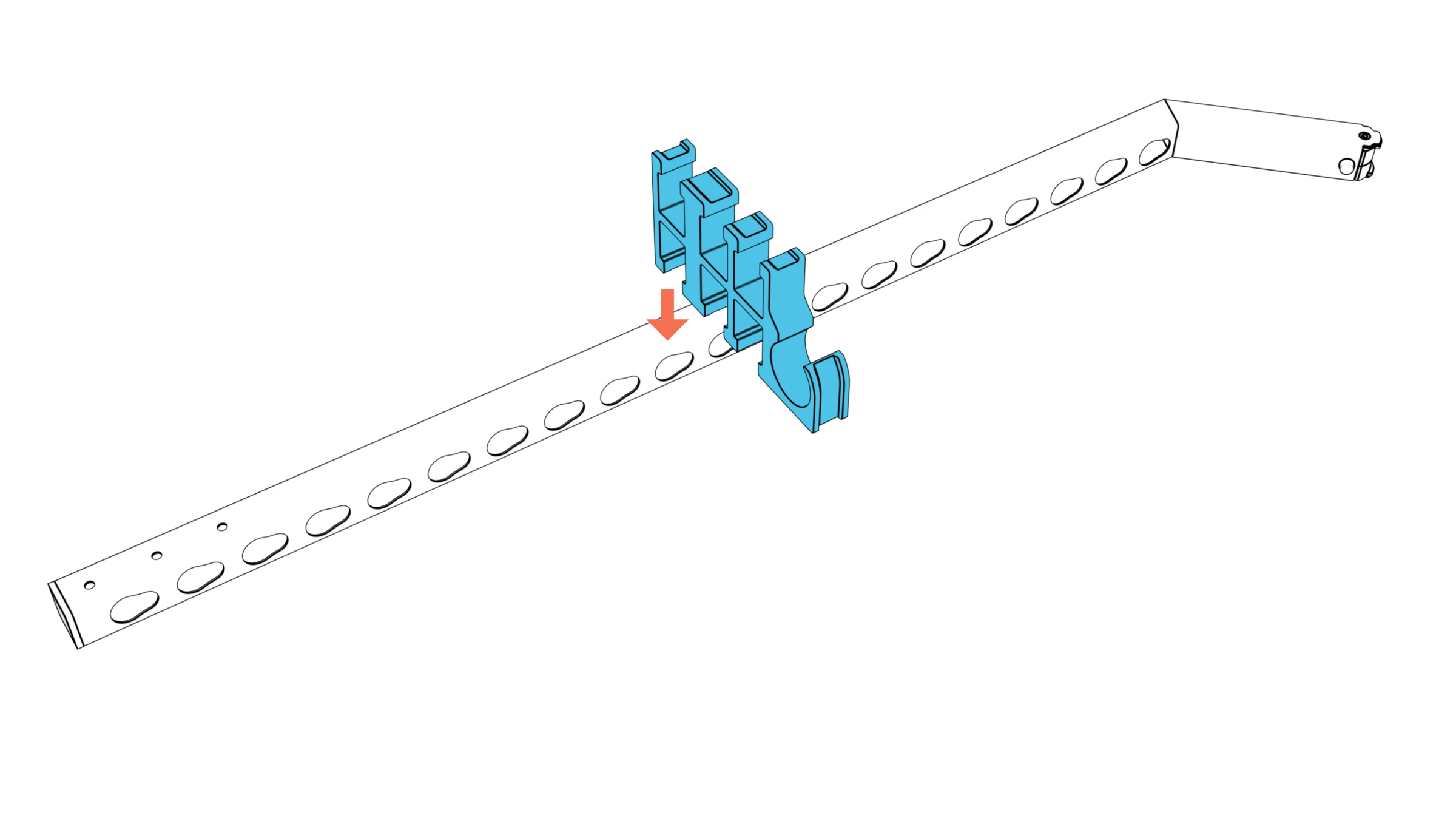 The first storage ring positioned on a disassembled column.