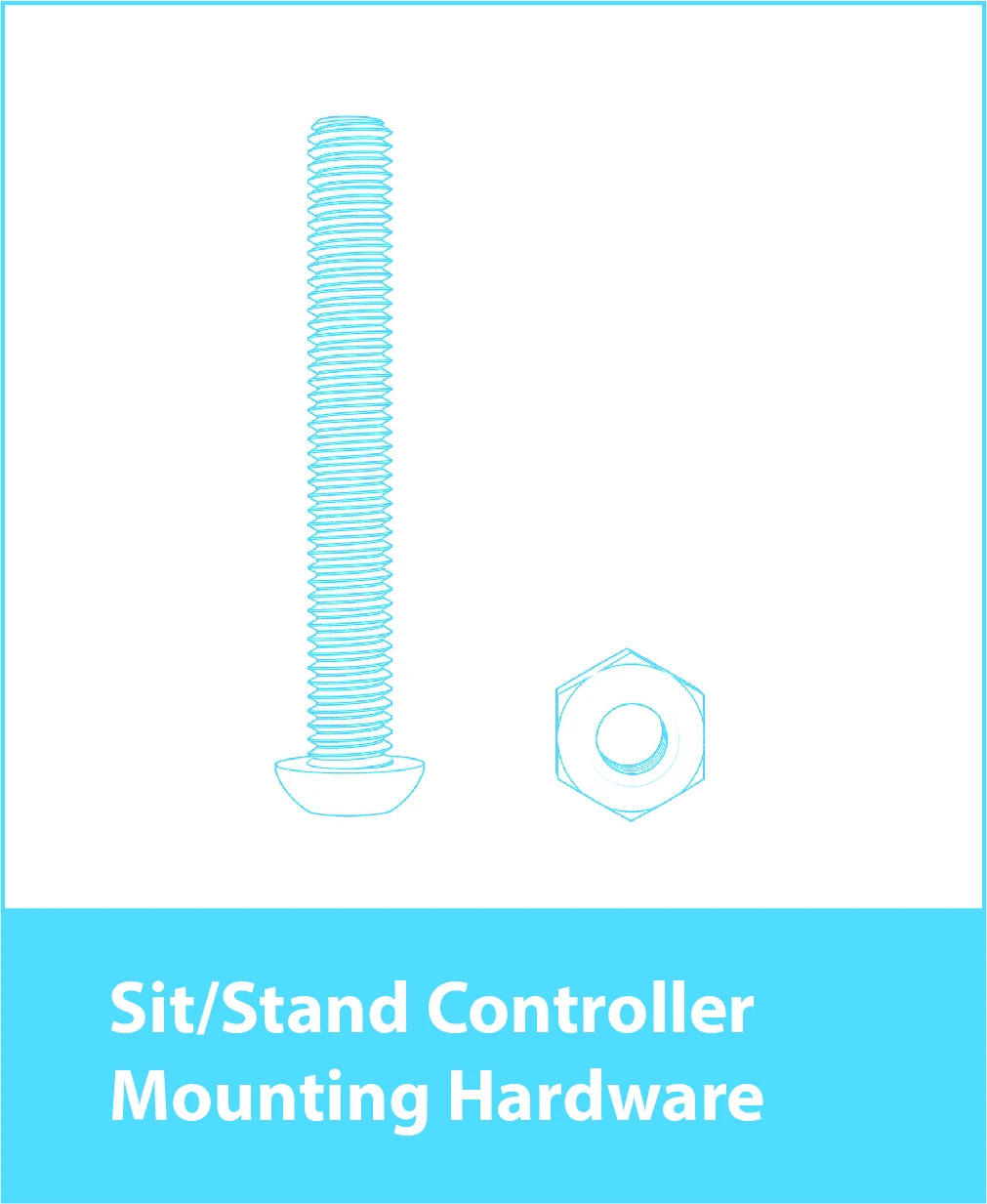 Controller mounting screw and locknut.