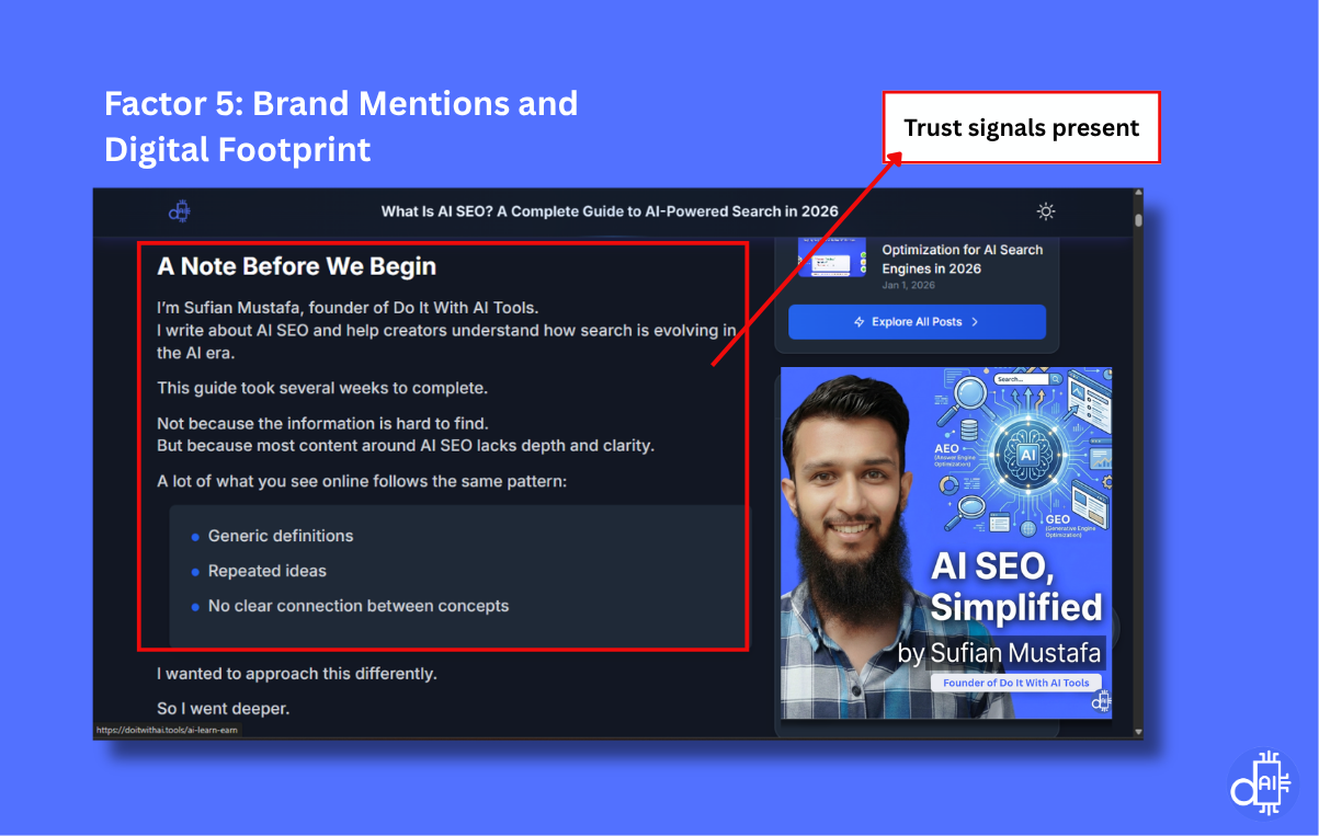 AI SEO Ranking Factor 5: Mastering Brand Mentions and Digital Footprint - Brand Mention Factor