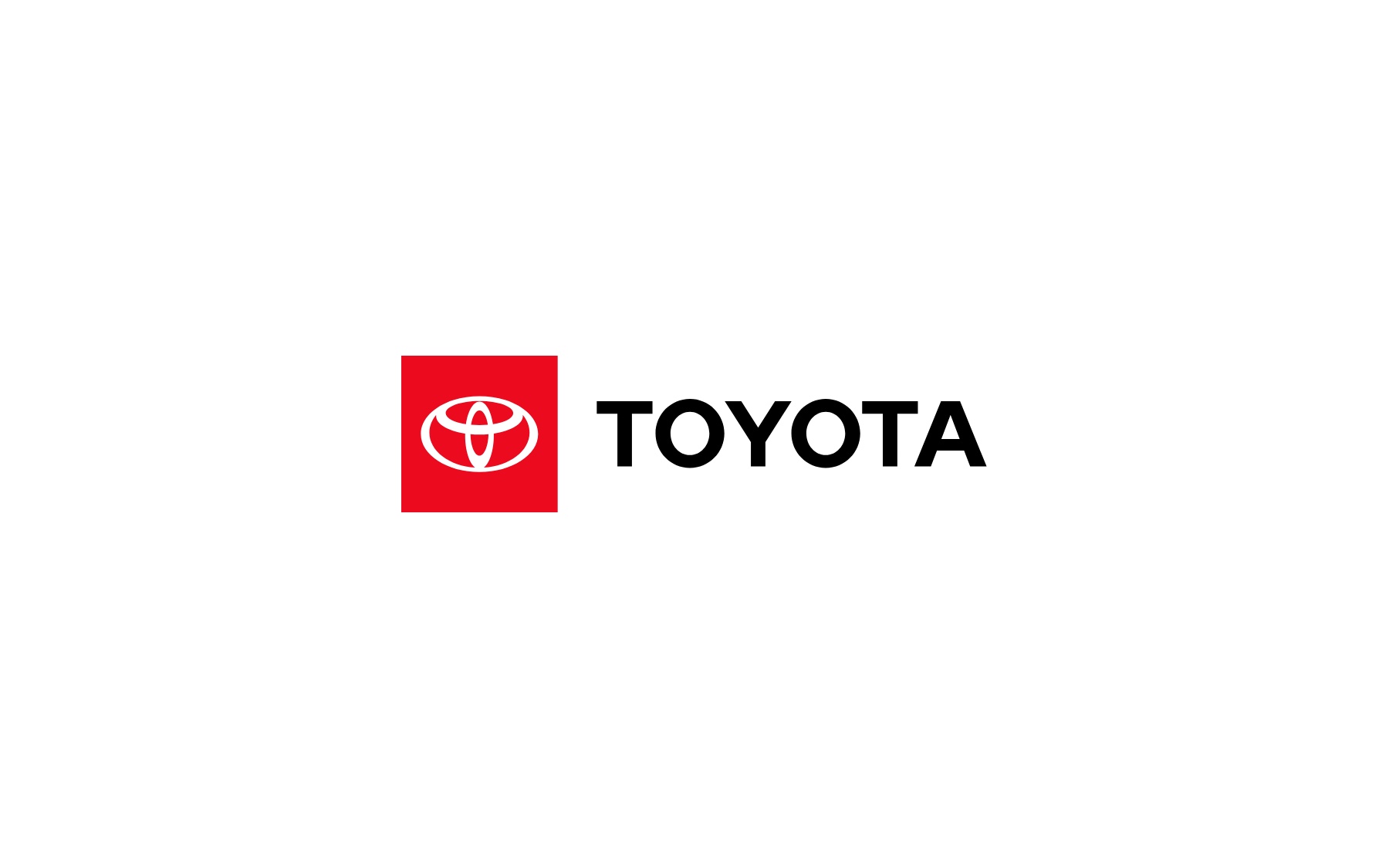 Toyota logo on a white card.