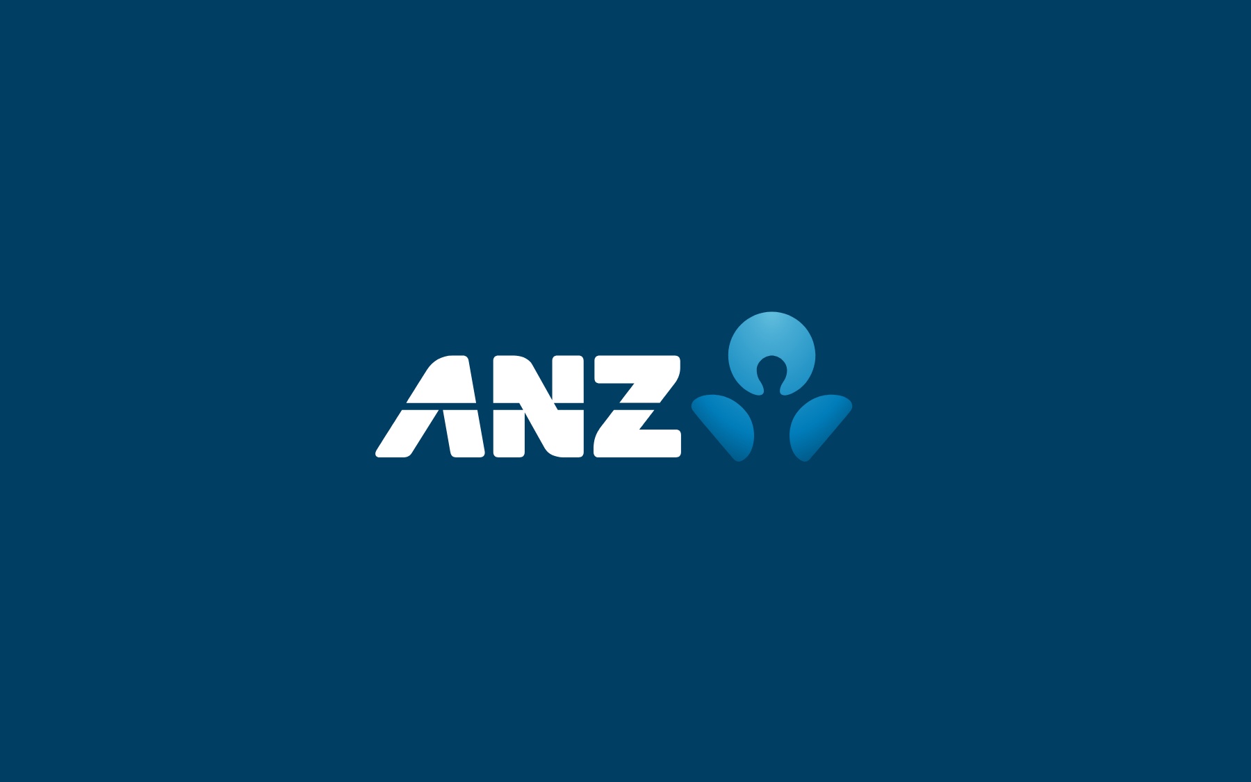 ANZ logo on a dark blue card.