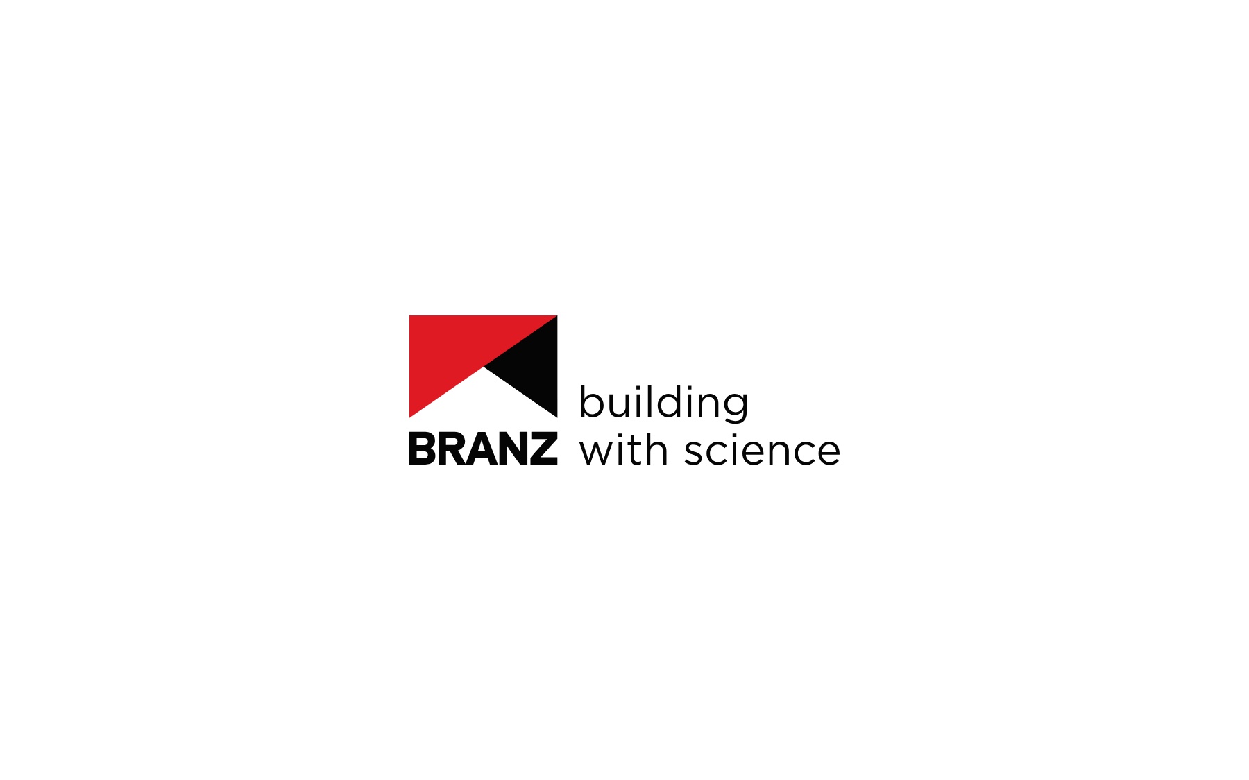 BRANZ Building with Science logo on a white card.