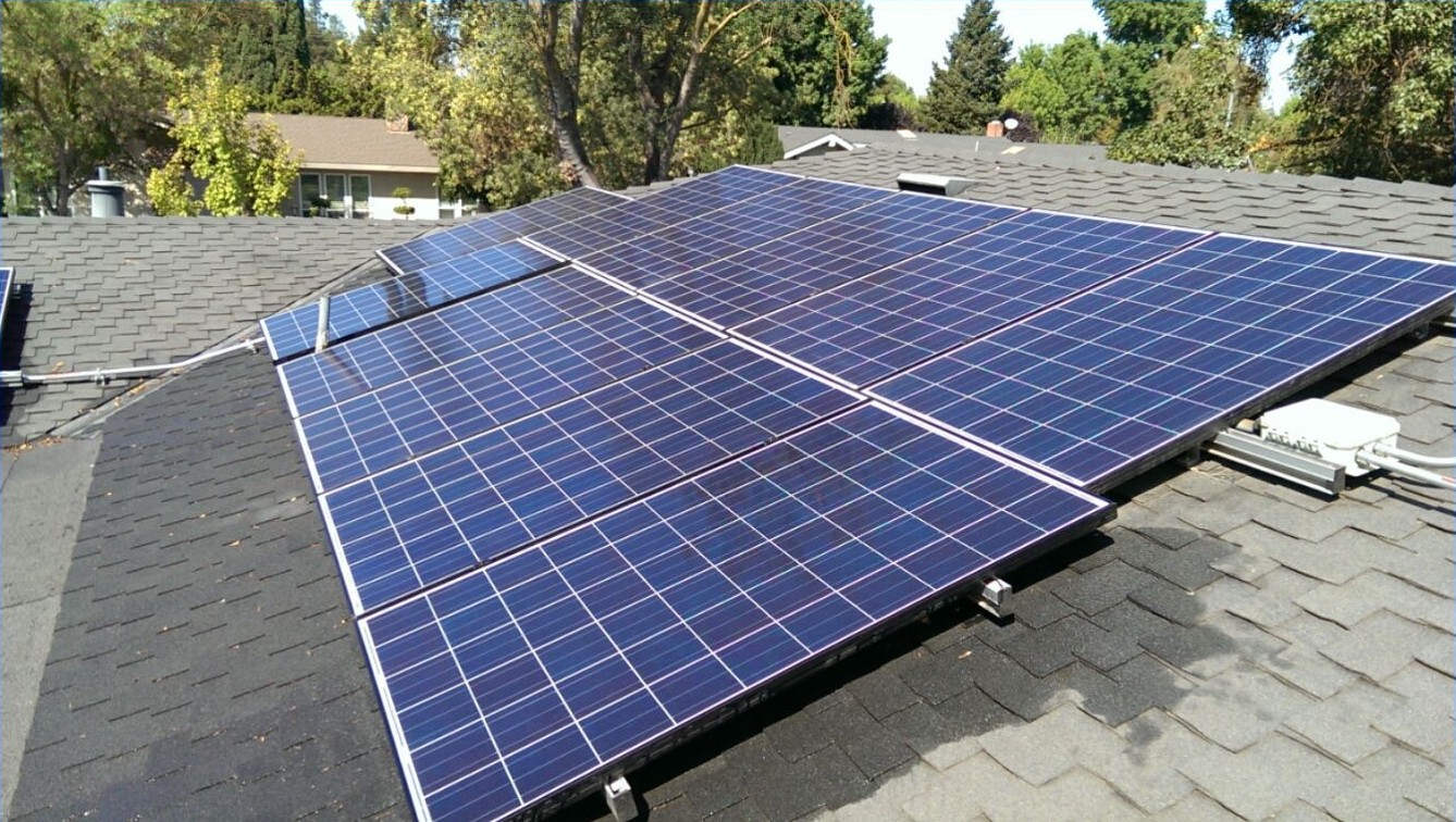 After - Professional solar panel cleaning transformation