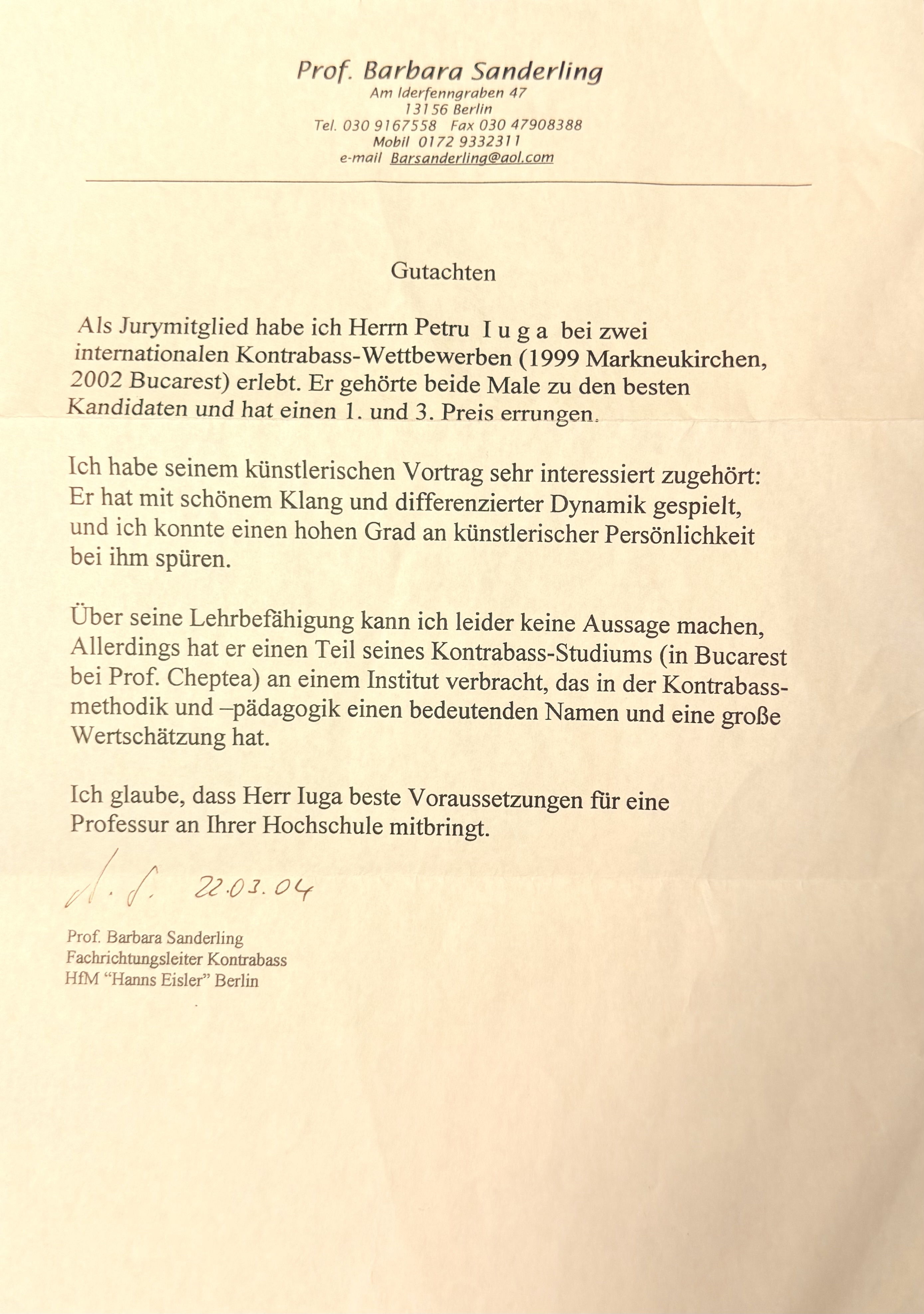 Barbara Sanderling 2004