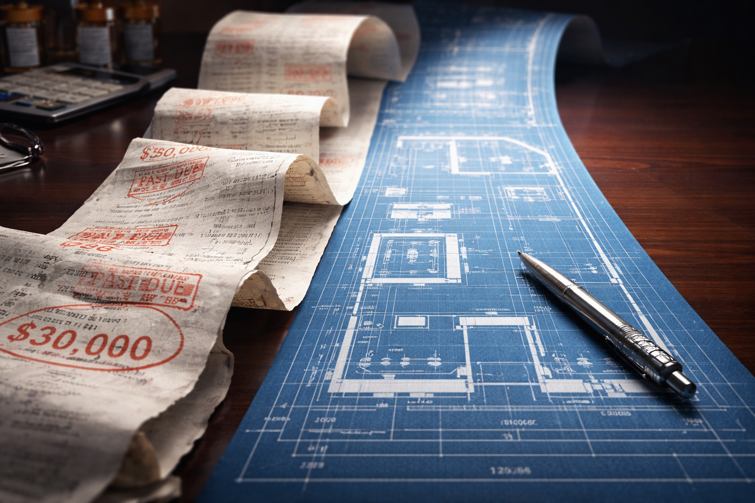 A chaotic hospital bill transitioning into an organized engineering blueprint, representing the DadOps methodology.