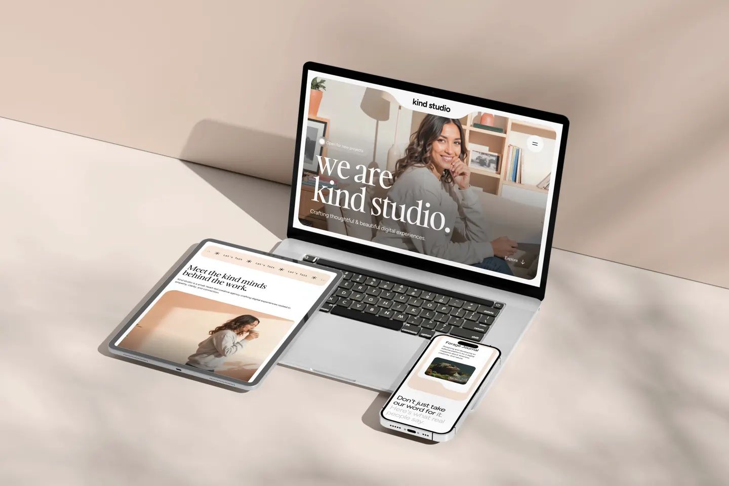 Kind Studio auf Laptop, Tablet und Smartphone