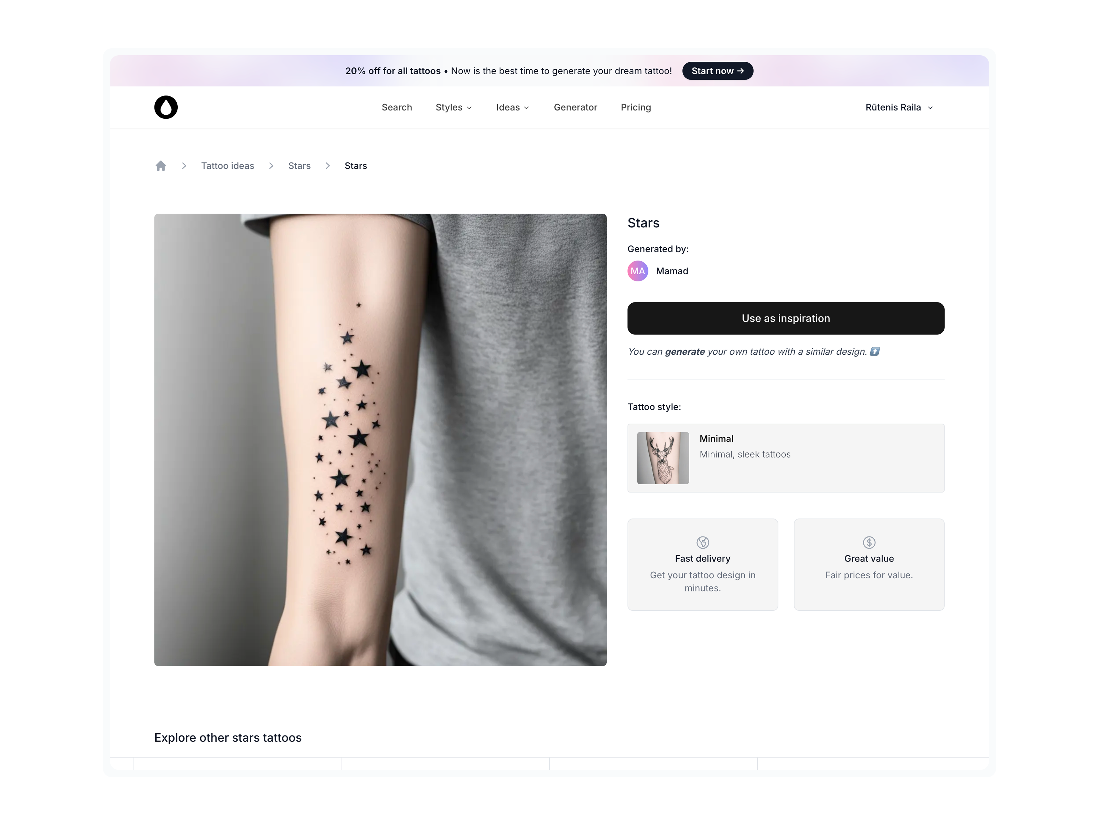 AI Tattoo Generator