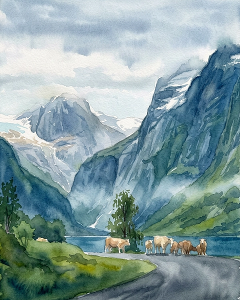 watercolor style example