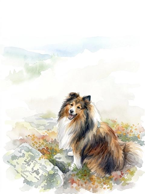 watercolor paws style example