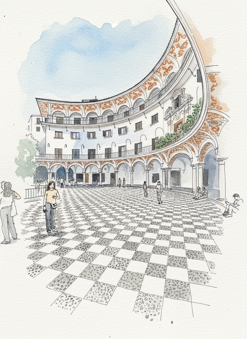 urban sketch style example