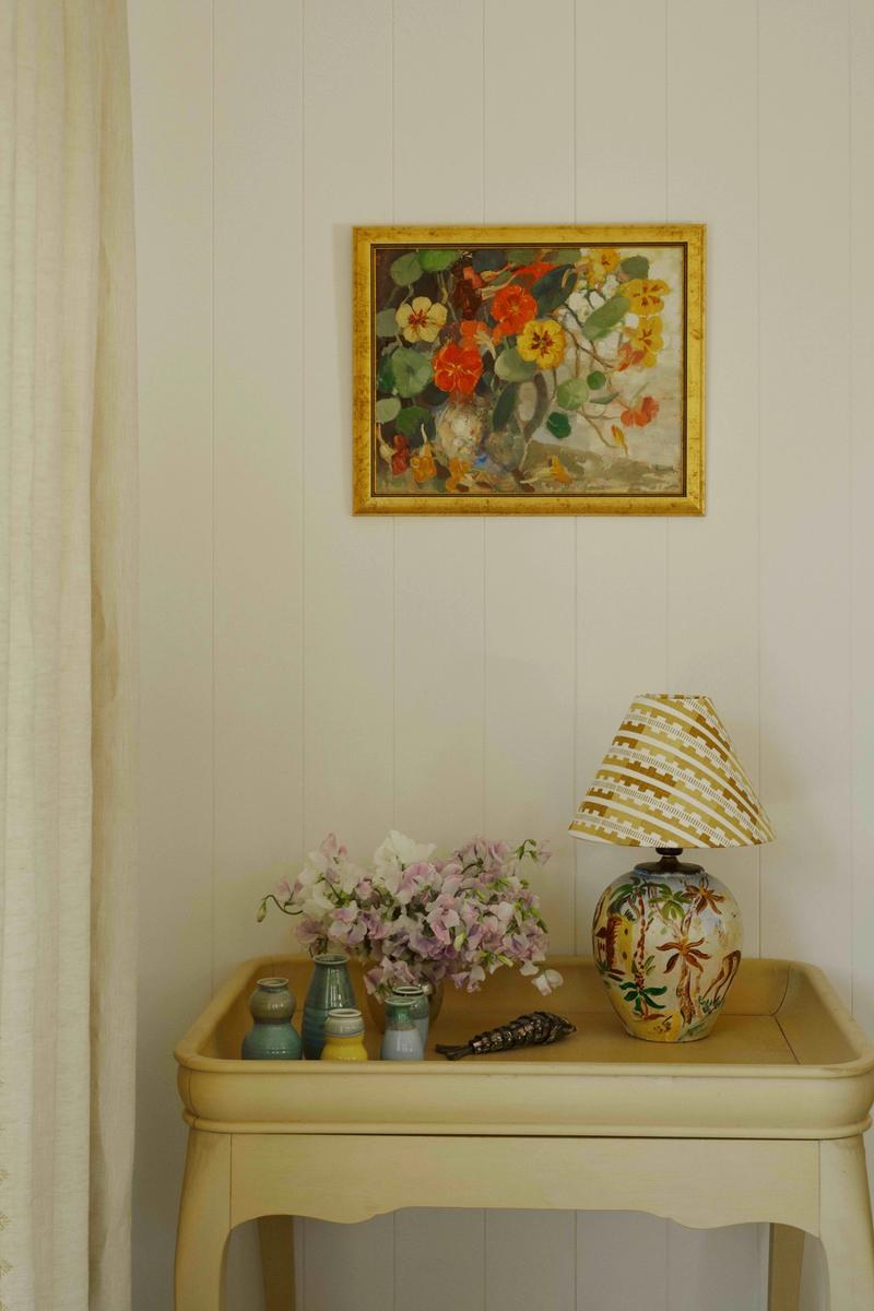 Brown and yellow living room