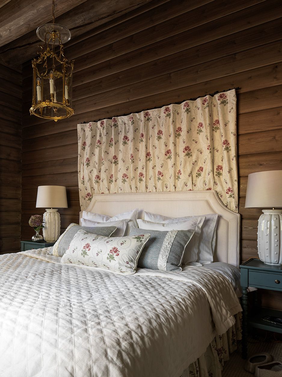 Floral patterned bedroom