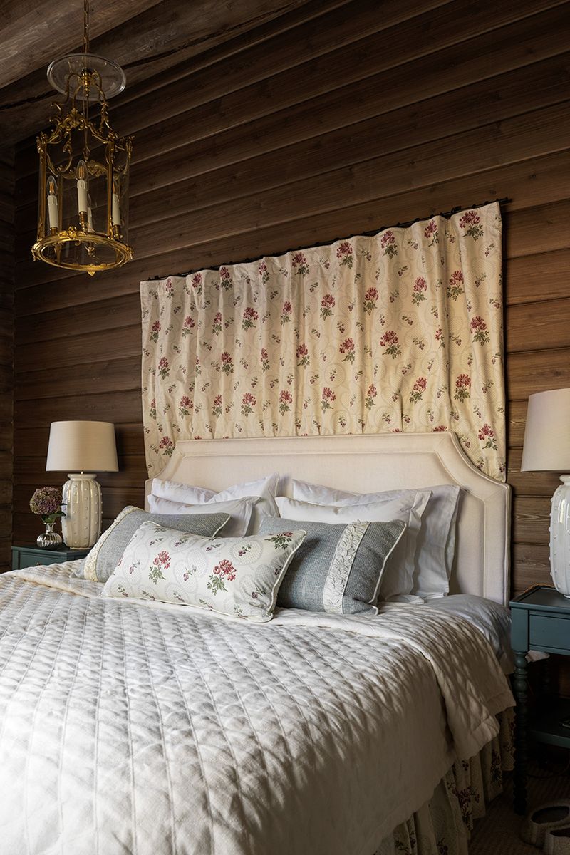 Floral patterned bedroom