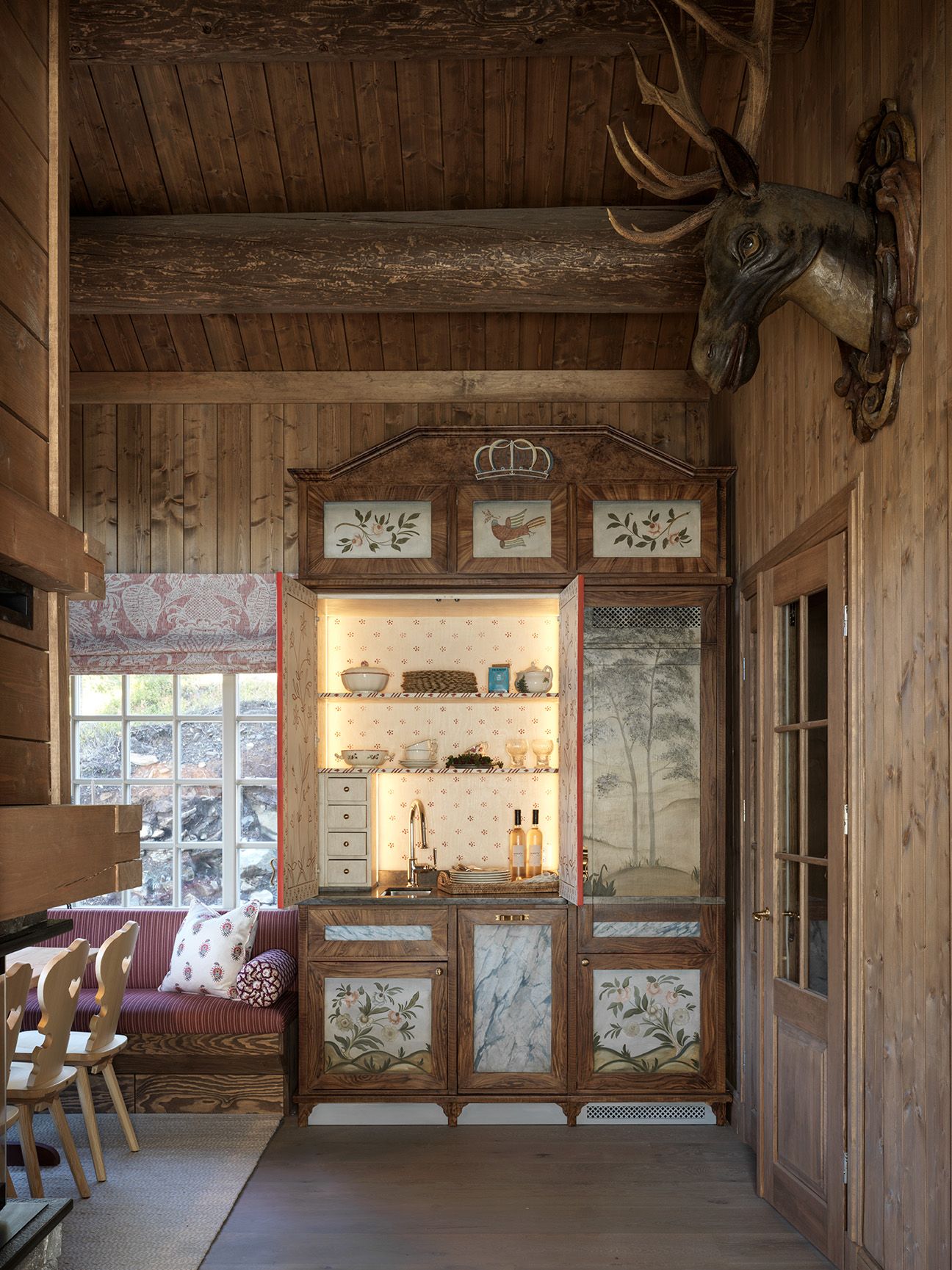 Custom made wood cabinet 