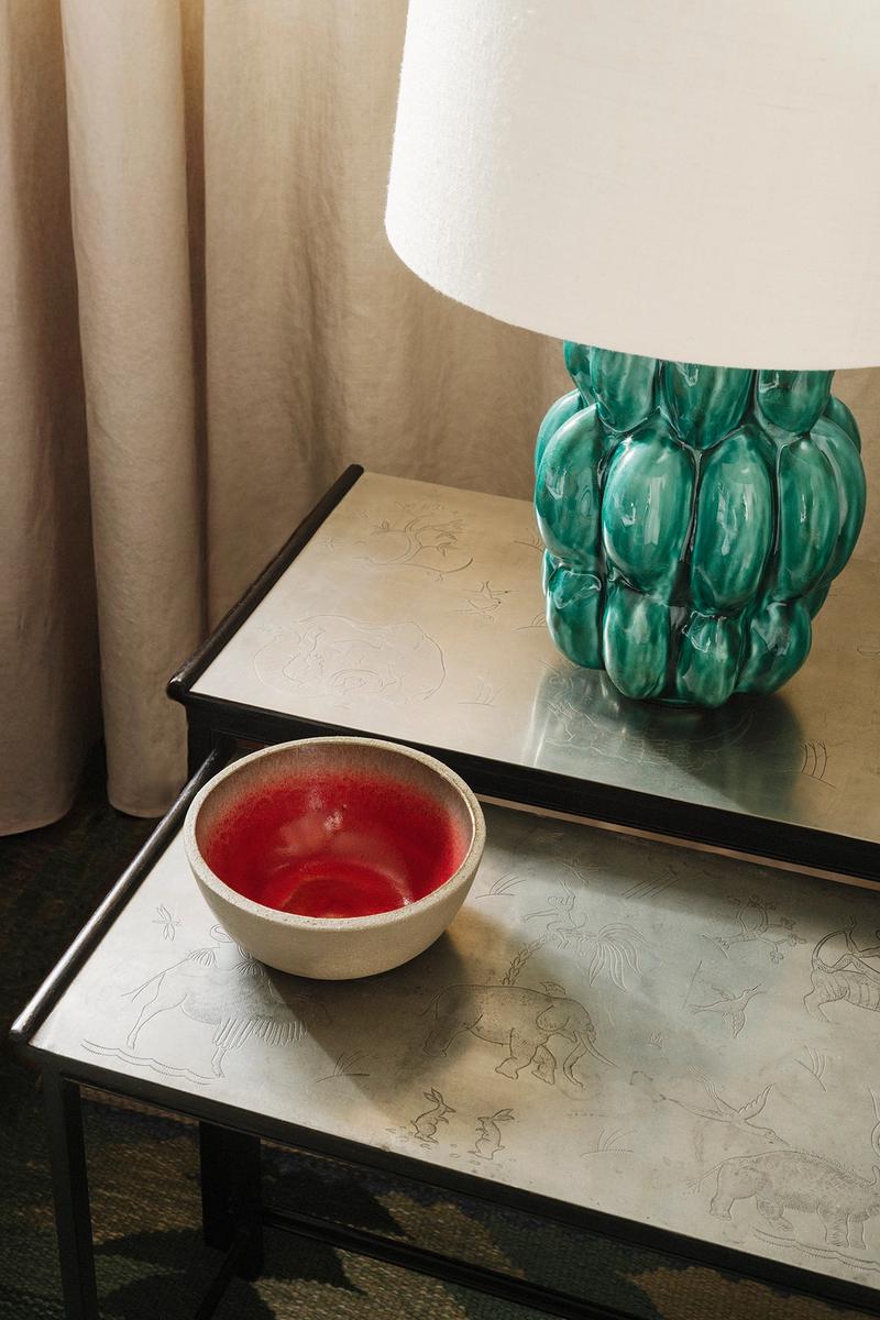 Tin table and decorations