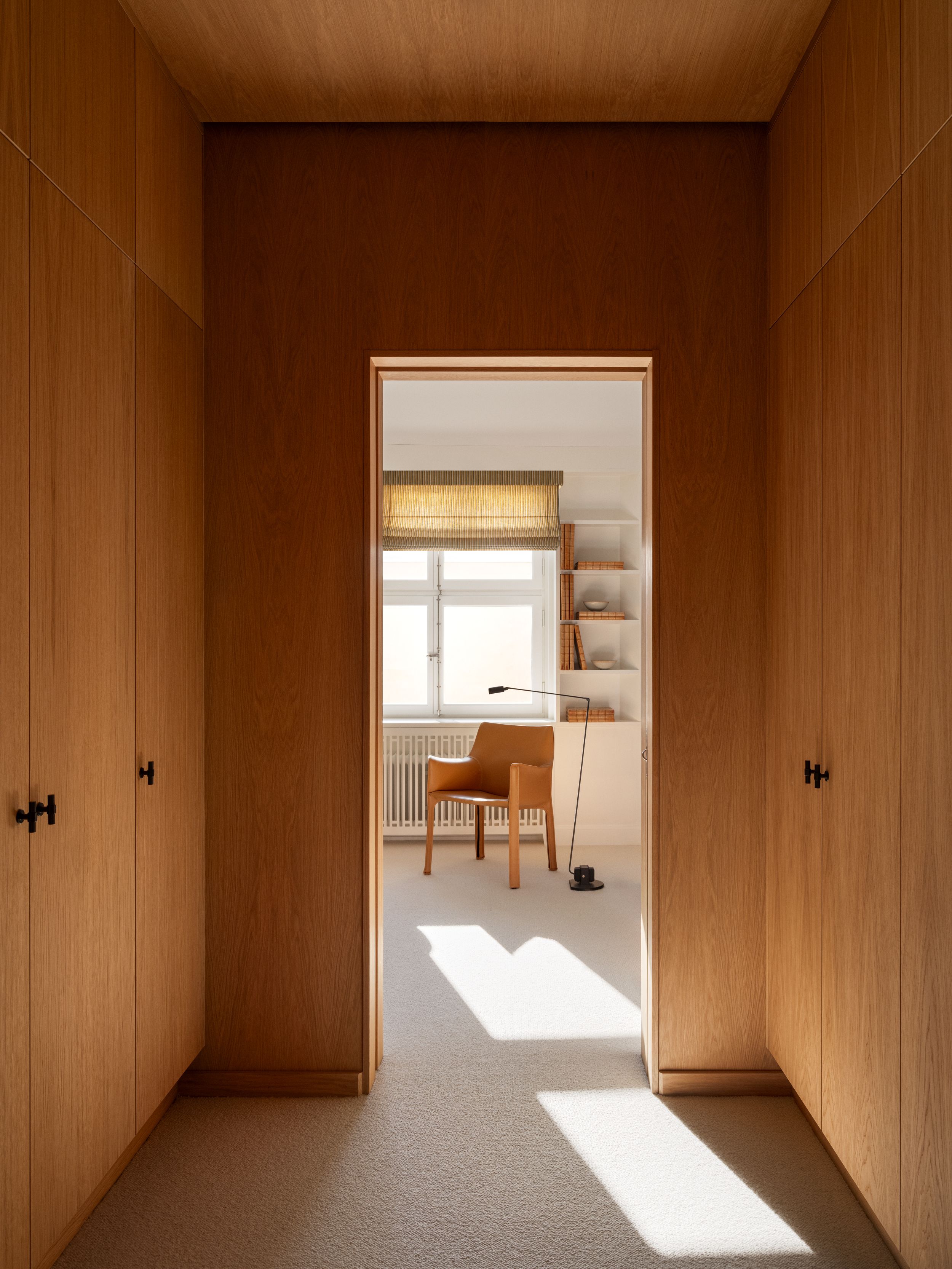 Wooden covered wardrobe doors 