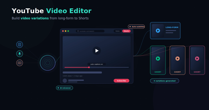 YouTube Video Editor: Build Video Variations From Long-Form to Shorts