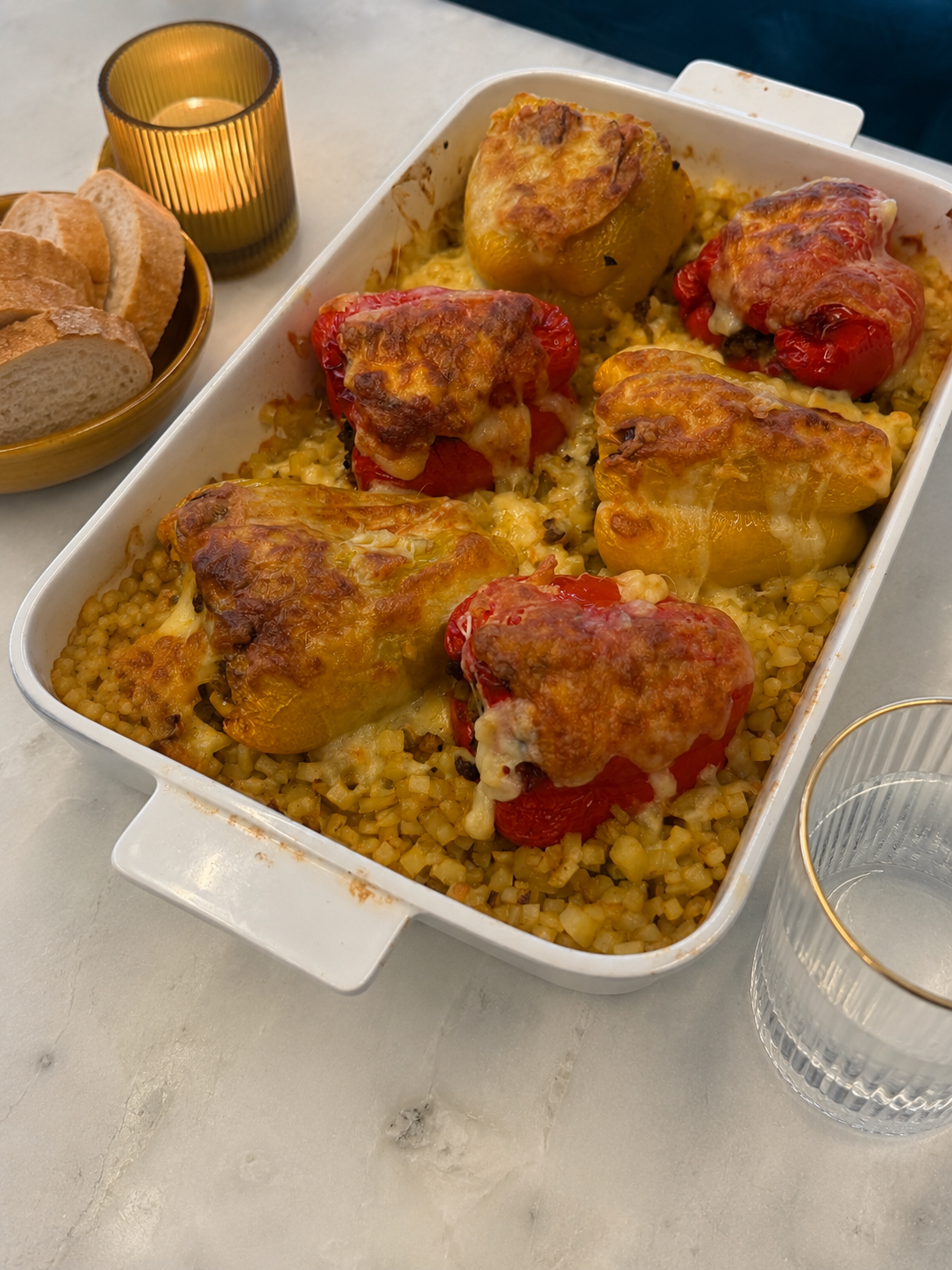 Gevulde paprika schotel
