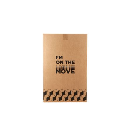 صندوق كرتون مموج - IM ON THE MOVE - 460 X 460 X 710 مم - 5 طبقات بني - فلوت BC