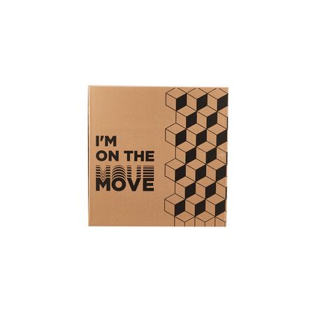 صندوق كرتون مضلع - IM ON THE MOVE - 450 × 450 × 450 مم - 5 طبقات بني - فلوت BC