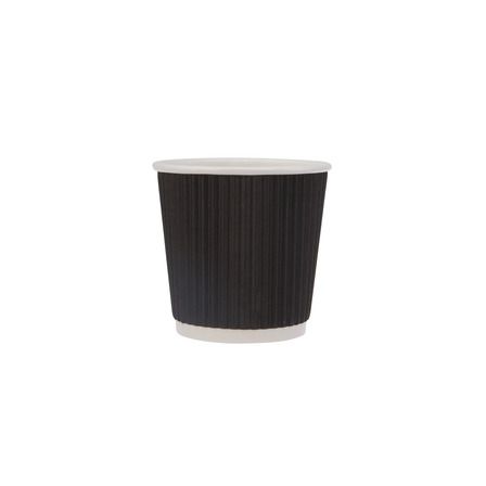 أكواب ورقية سوداء للحائط 4oz